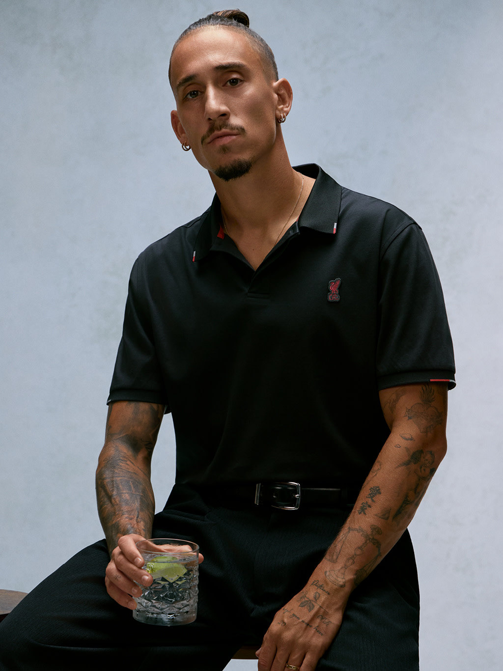 Firma Centra Ecom Static LP Tile Black SS Polo