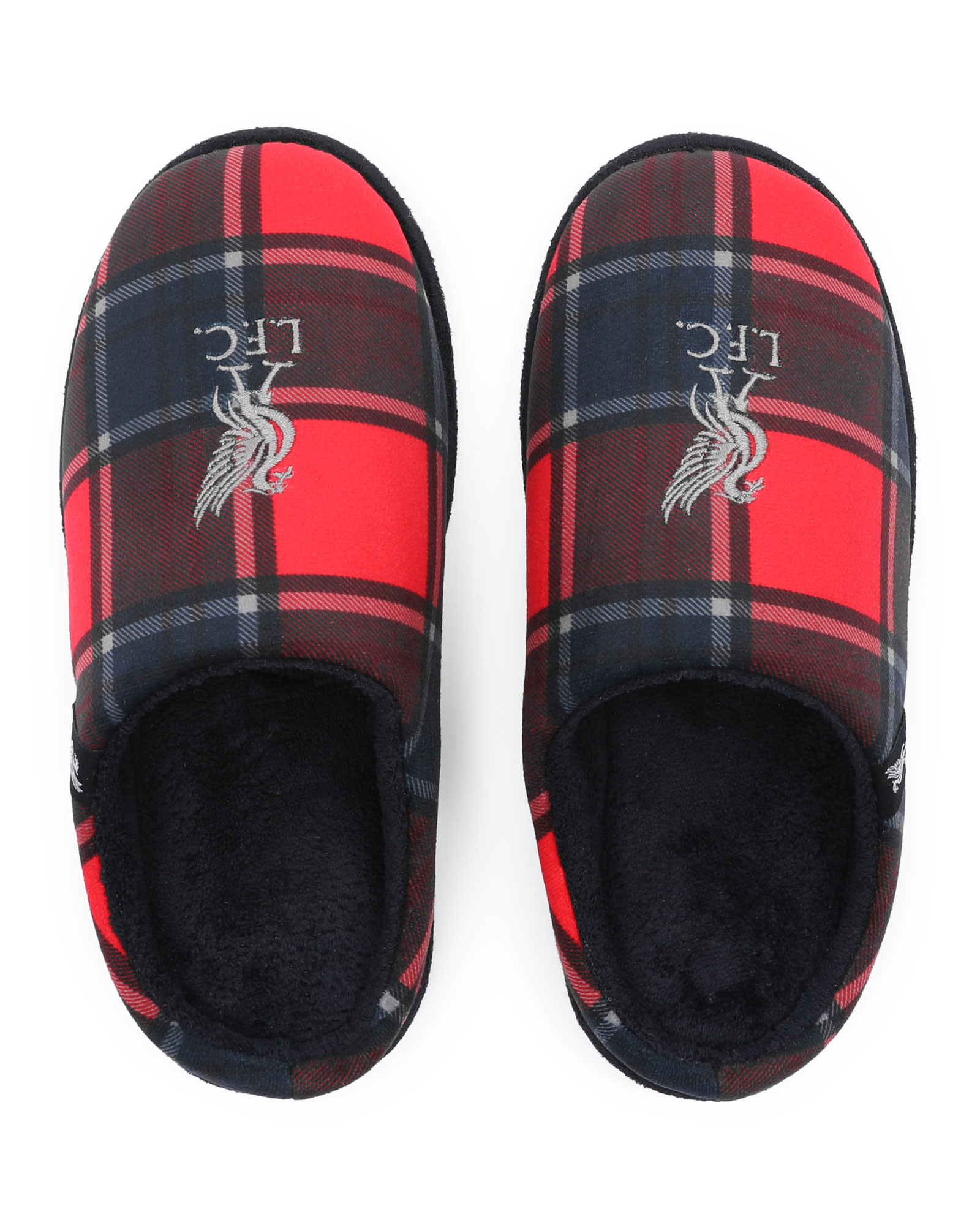 LFC Herre Mule Check Tøfler Navy - Image 2