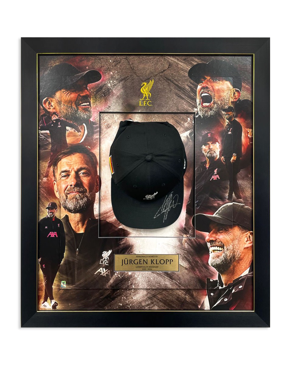 Gorra con marco 9FORTY, firmada por Klopp, Alemania, LFC x New Era - Image 1