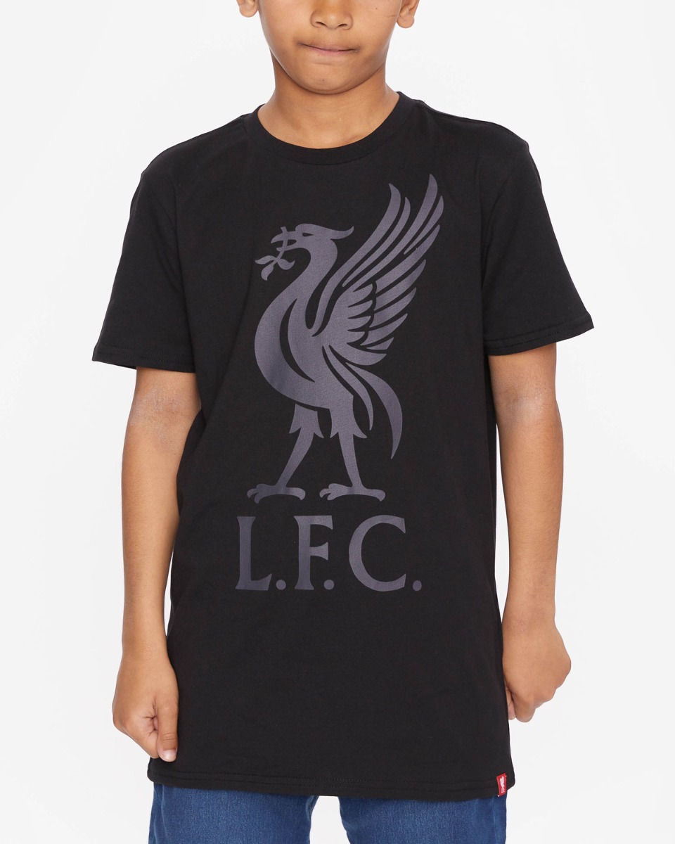 LFC Junior Liverbird Black Tee - Image 1