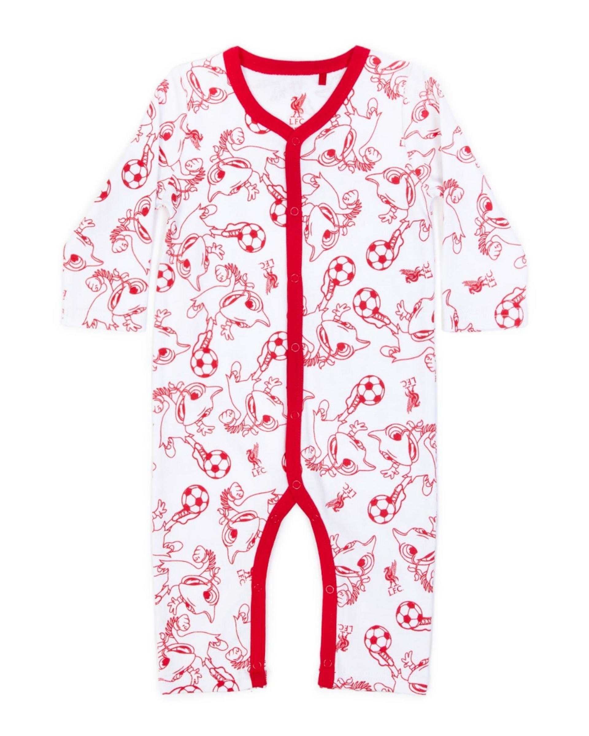Mameluco para bebé LFC Mighty Red, blanco - Image 1