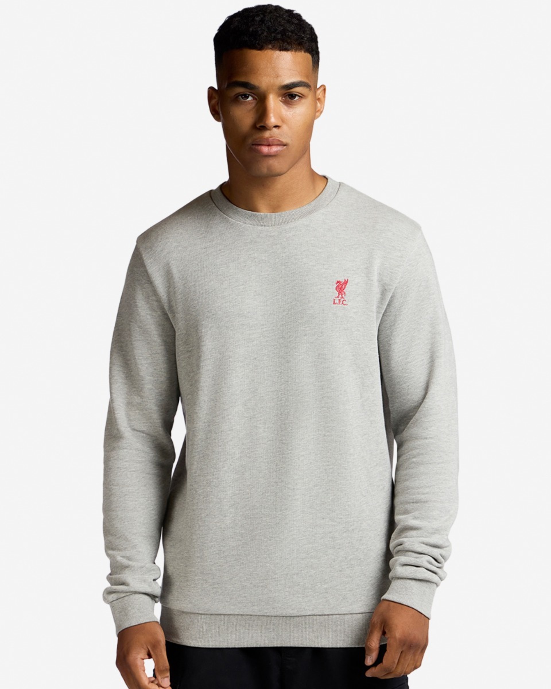 Sweatshirt gris chiné à col rond LFC - Image 1
