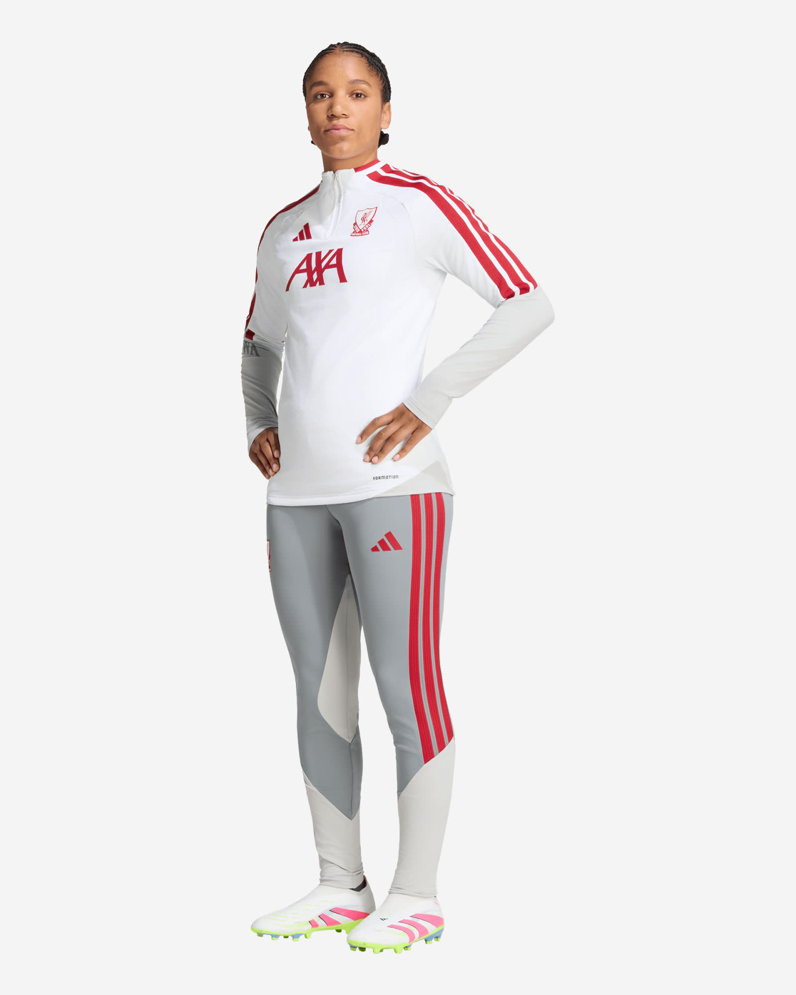 LFC 阿迪达斯女式 26/27 正品欧洲 Tiro 训练上衣白色 - Image 4