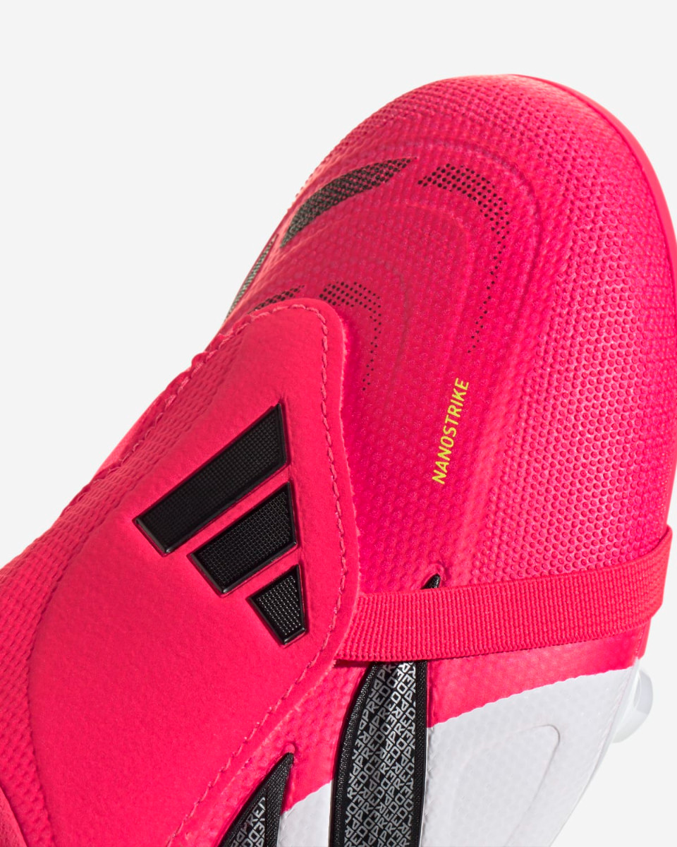 adidas Adults Predator League Fold-Over Tongue Fast Ground Fotbollsskor Lucid Red/Core Svart/Molnvit - Image 2