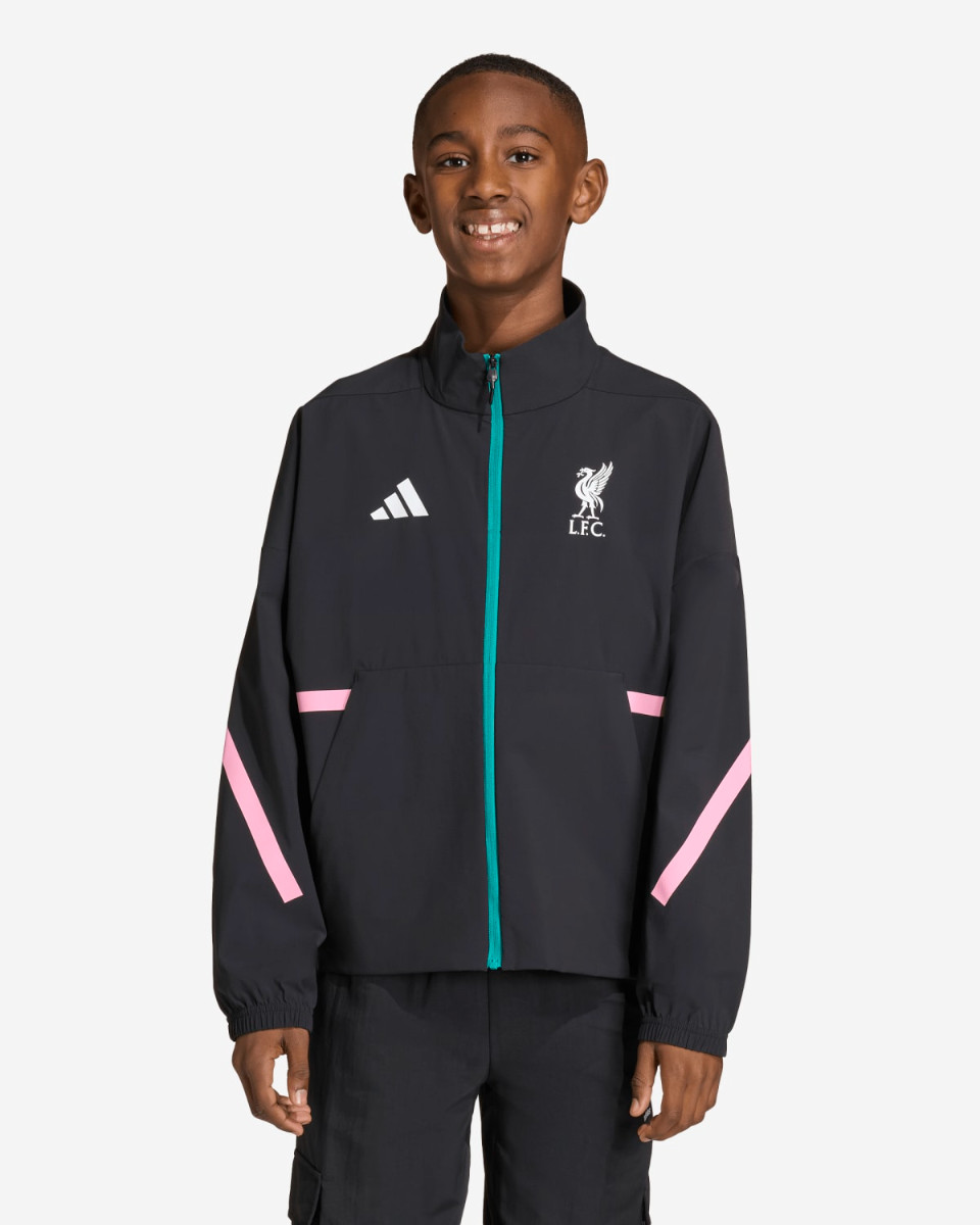 LFC adidas Juniors 25/26 Z.N.E Anthem Jakke Sort - Image 3