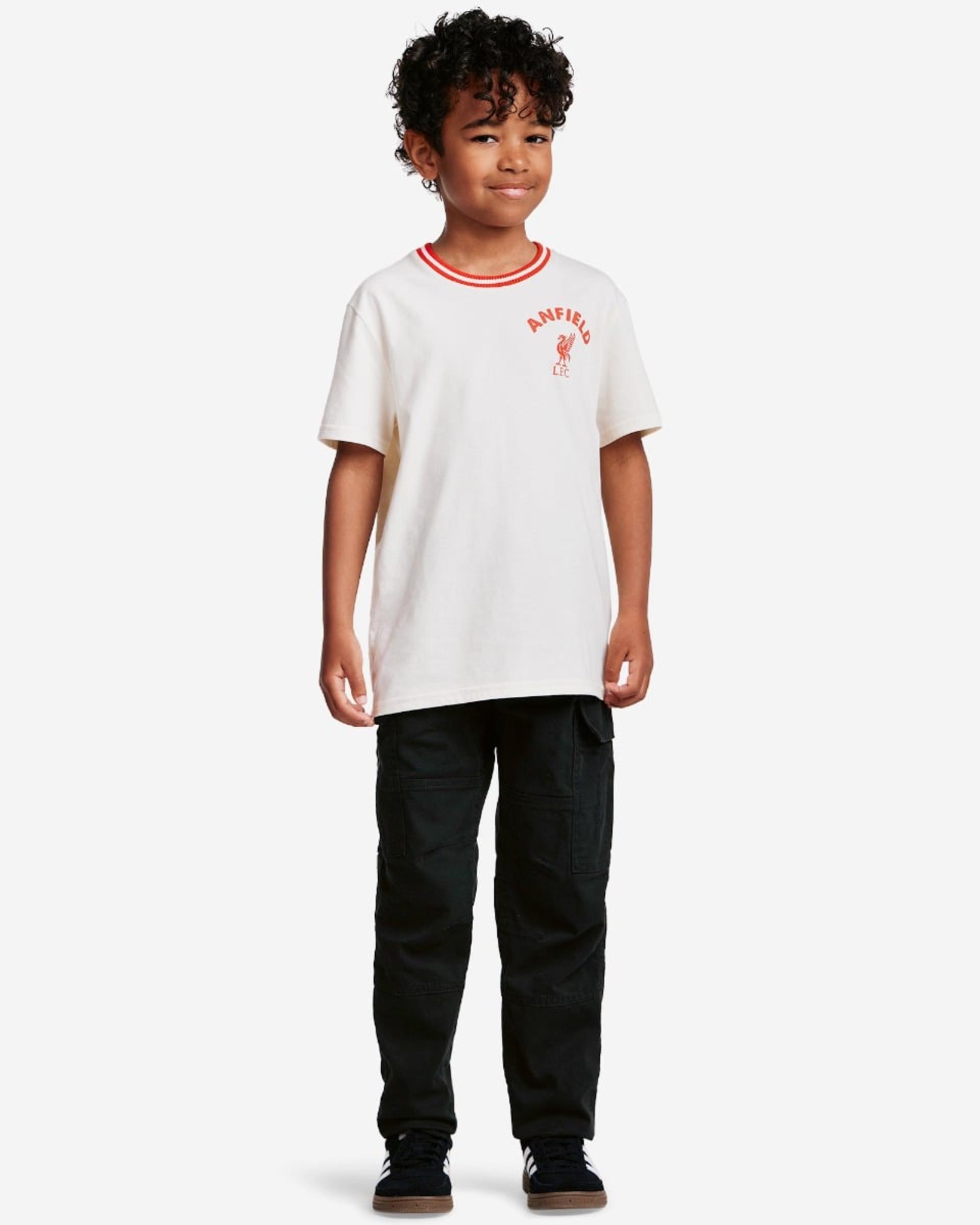Minicamiseta estampada acanalada para bebés LFC, color crema - Image 1