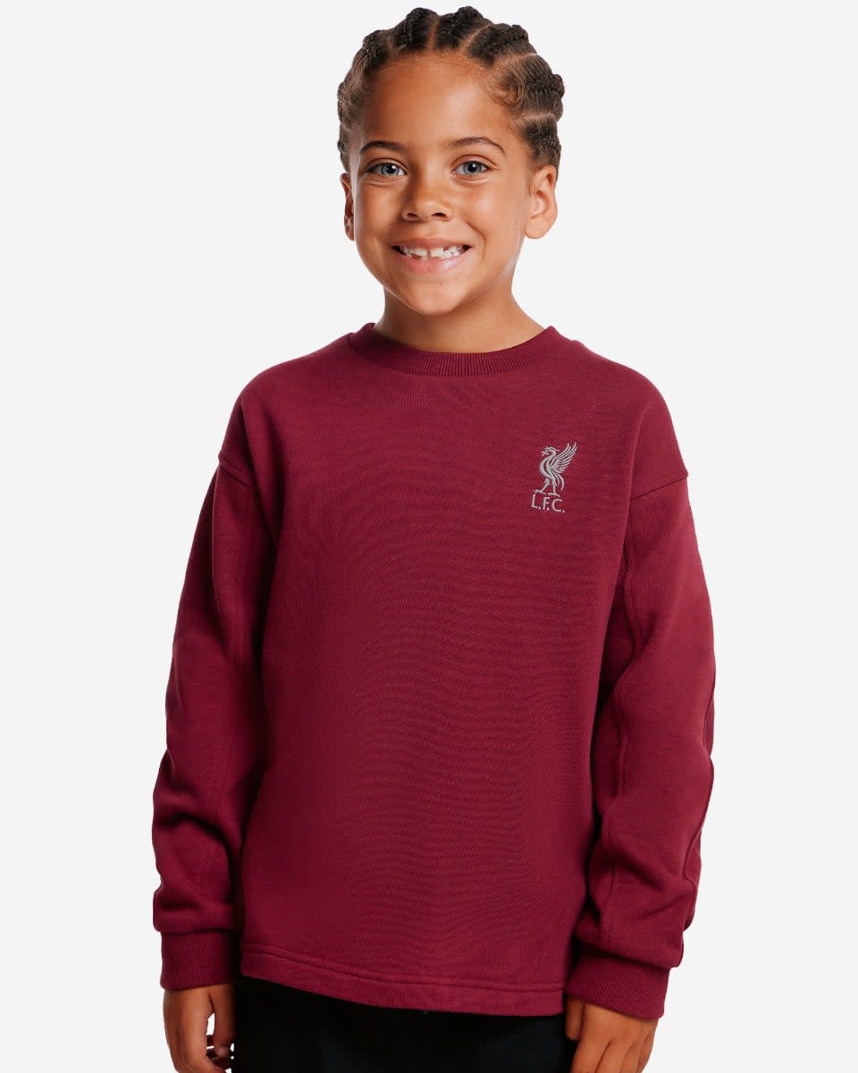 Sudadera extragrande con paneles YNWA de LFC Juniors, color cereza - Image 4