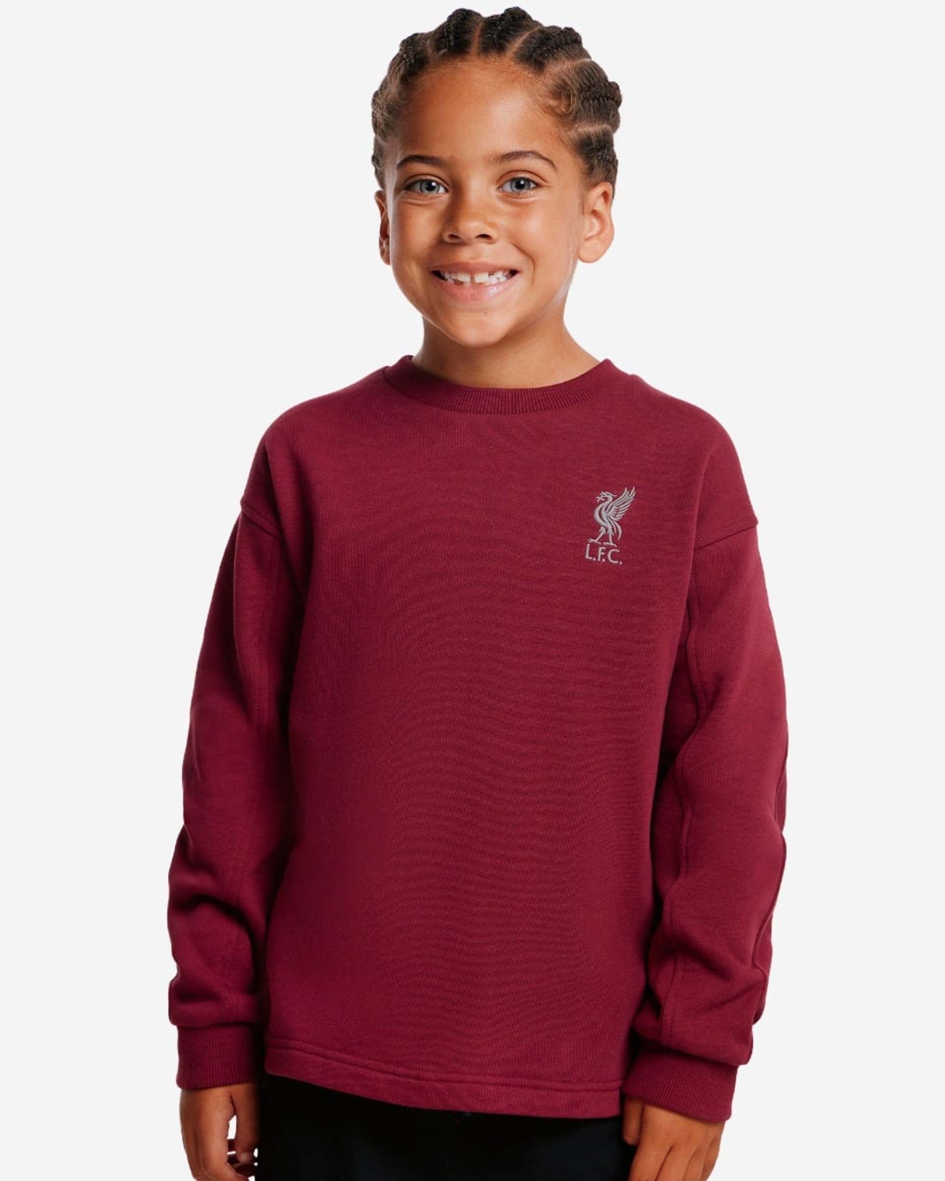 Sudadera extragrande con paneles YNWA de LFC Juniors, color cereza - Image 4