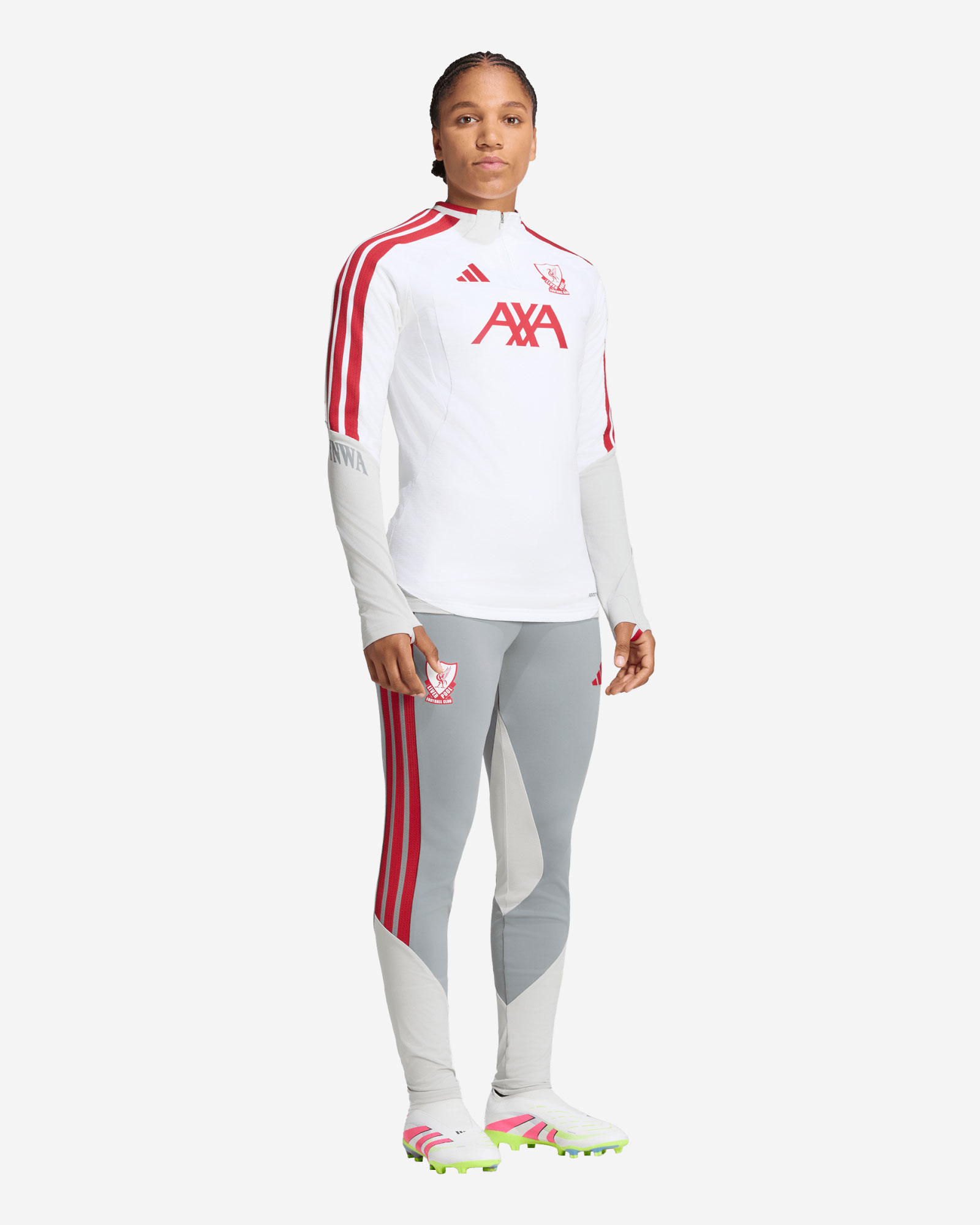 Pantalon d'entraînement LFC adidas 26/27 Authentic European Tiro pour femmes, gris - Image 4