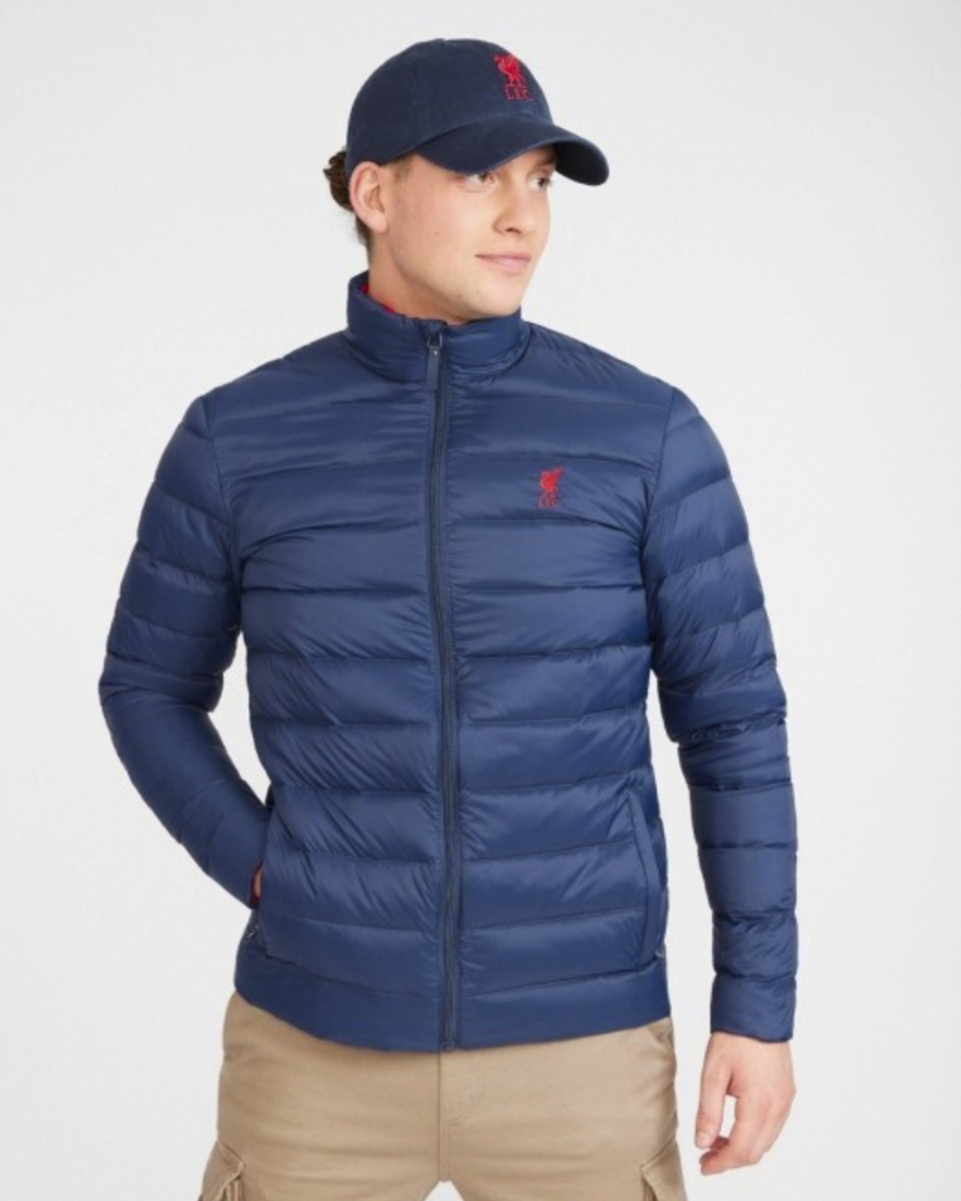 Chaqueta azul marino con relleno de plumón LFC - Image 1