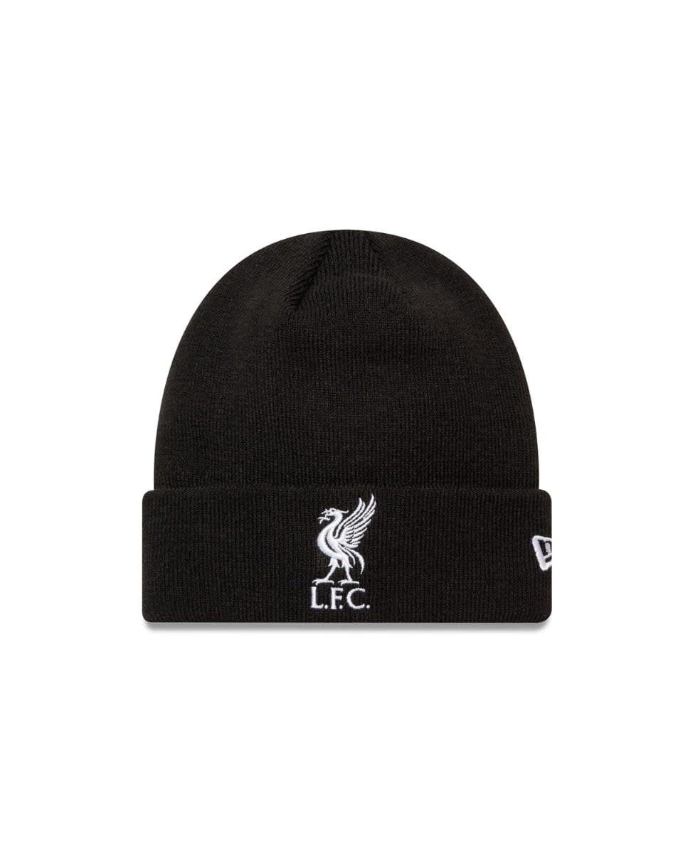 LFC New Era Kids Liverbird Cuff Knit BEANIE Black & White - Image 1