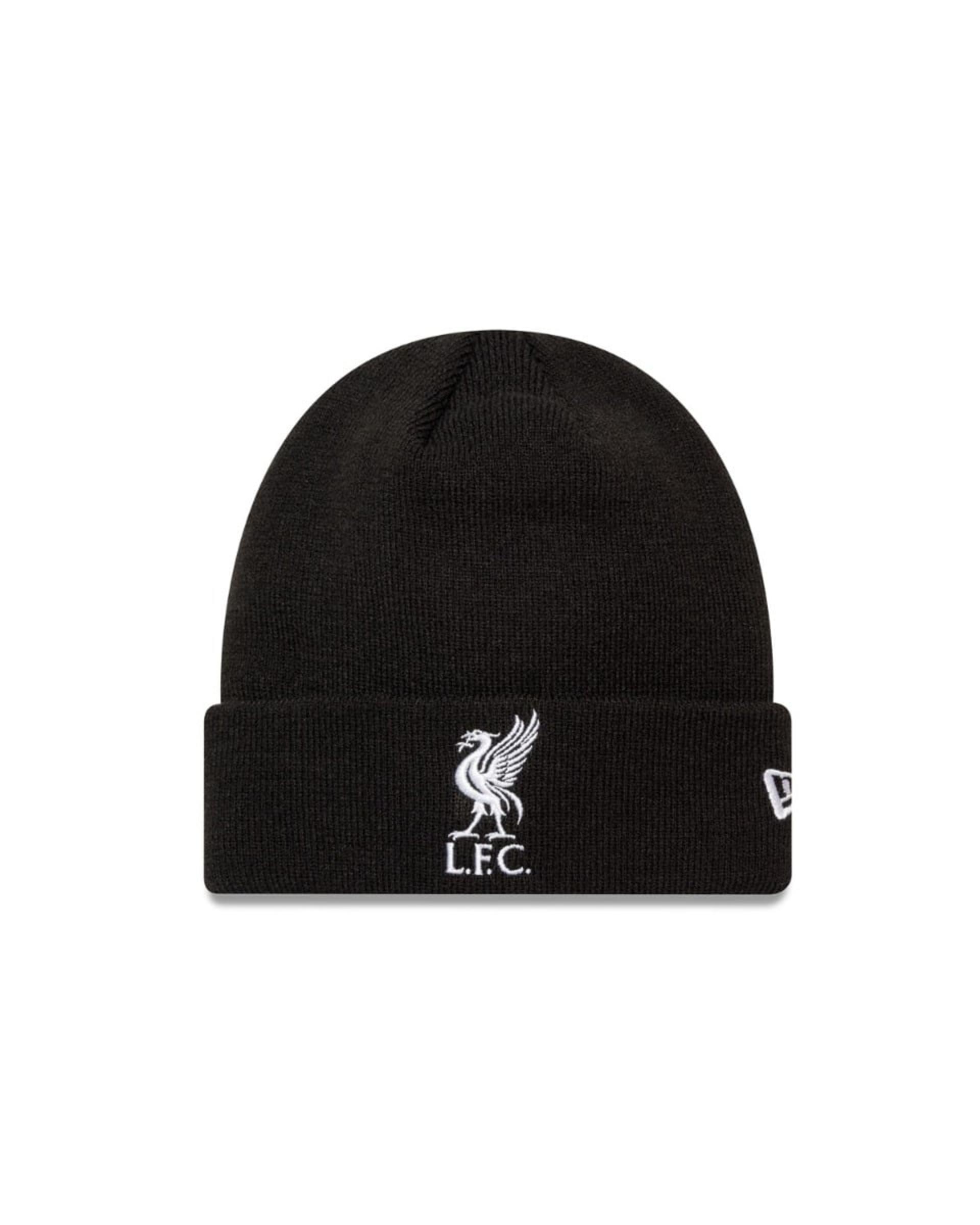 LFC New Era Liverbird Strickmütze für Kinder, schwarz-weiß - Image 1