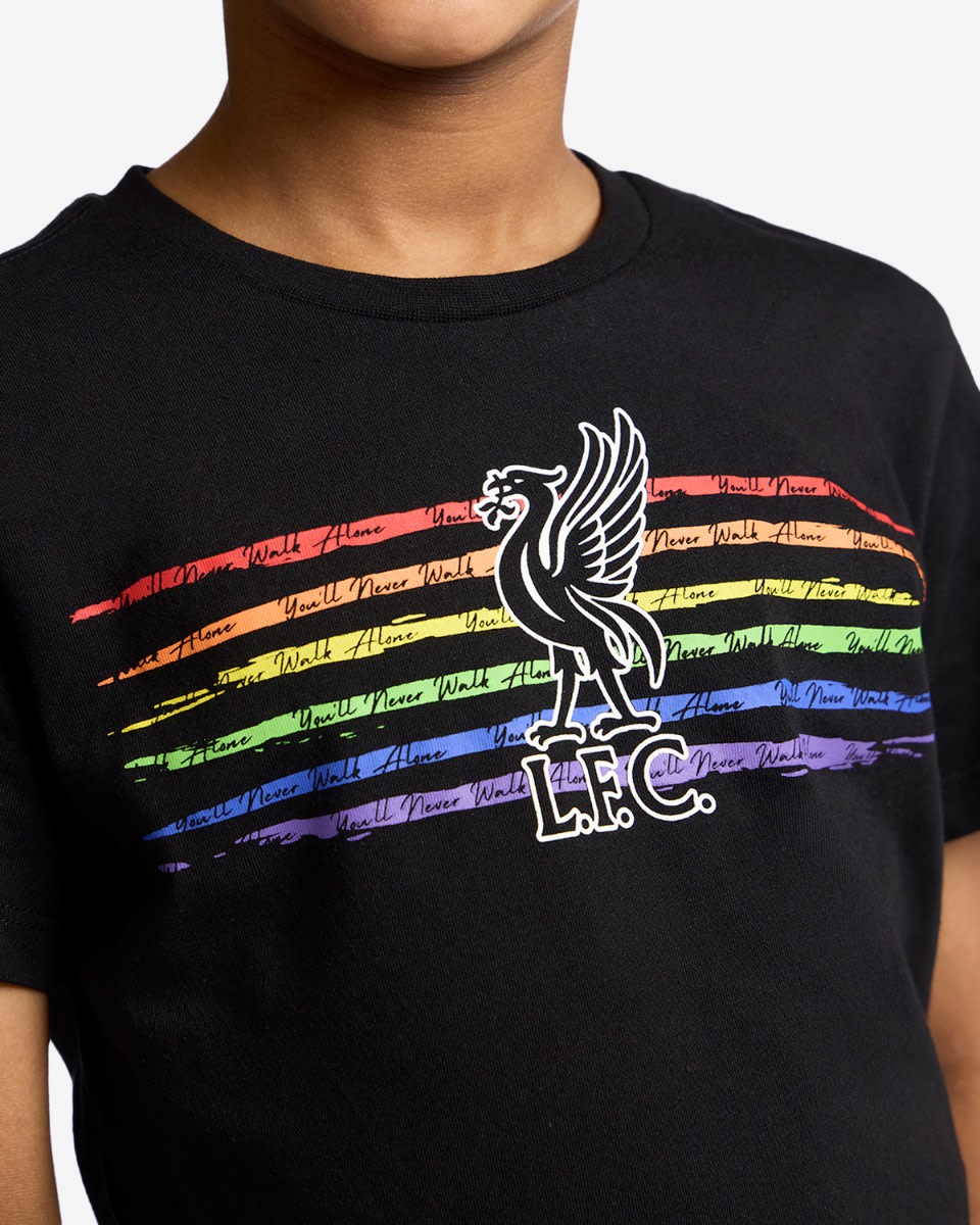 LFC Junior Liverbird Pride Tee Black - Image 2