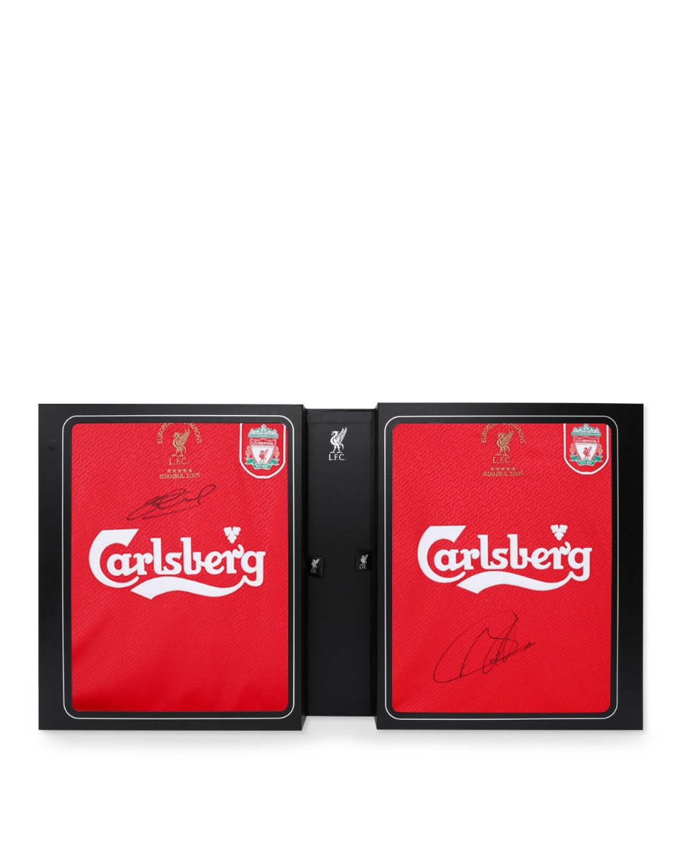 Chemise à double boîte Gerrard & Benitez signée par le LFC en 2005 - Image 1