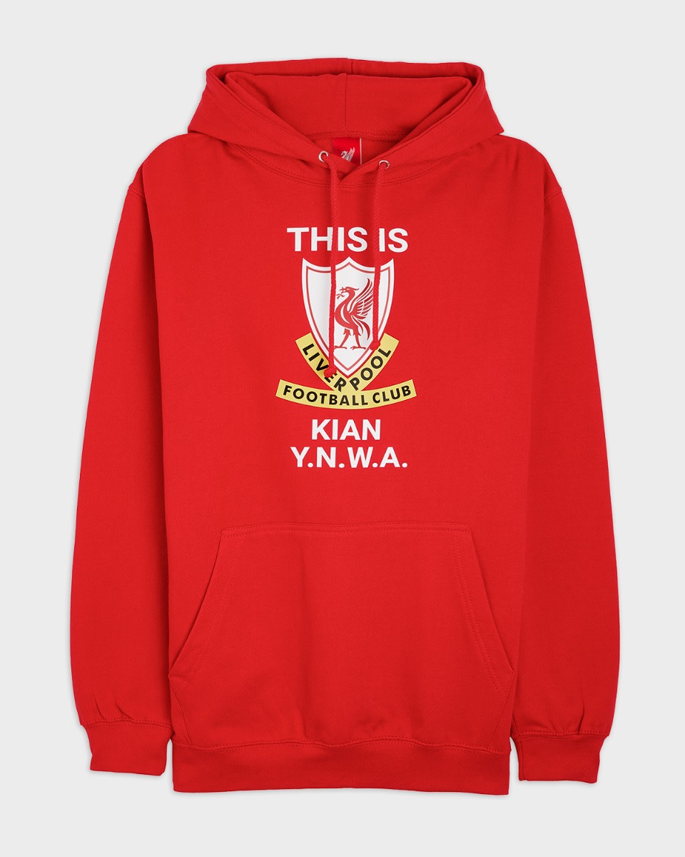 LFC This Is Anfield Personalised Red Hoody - Image 2