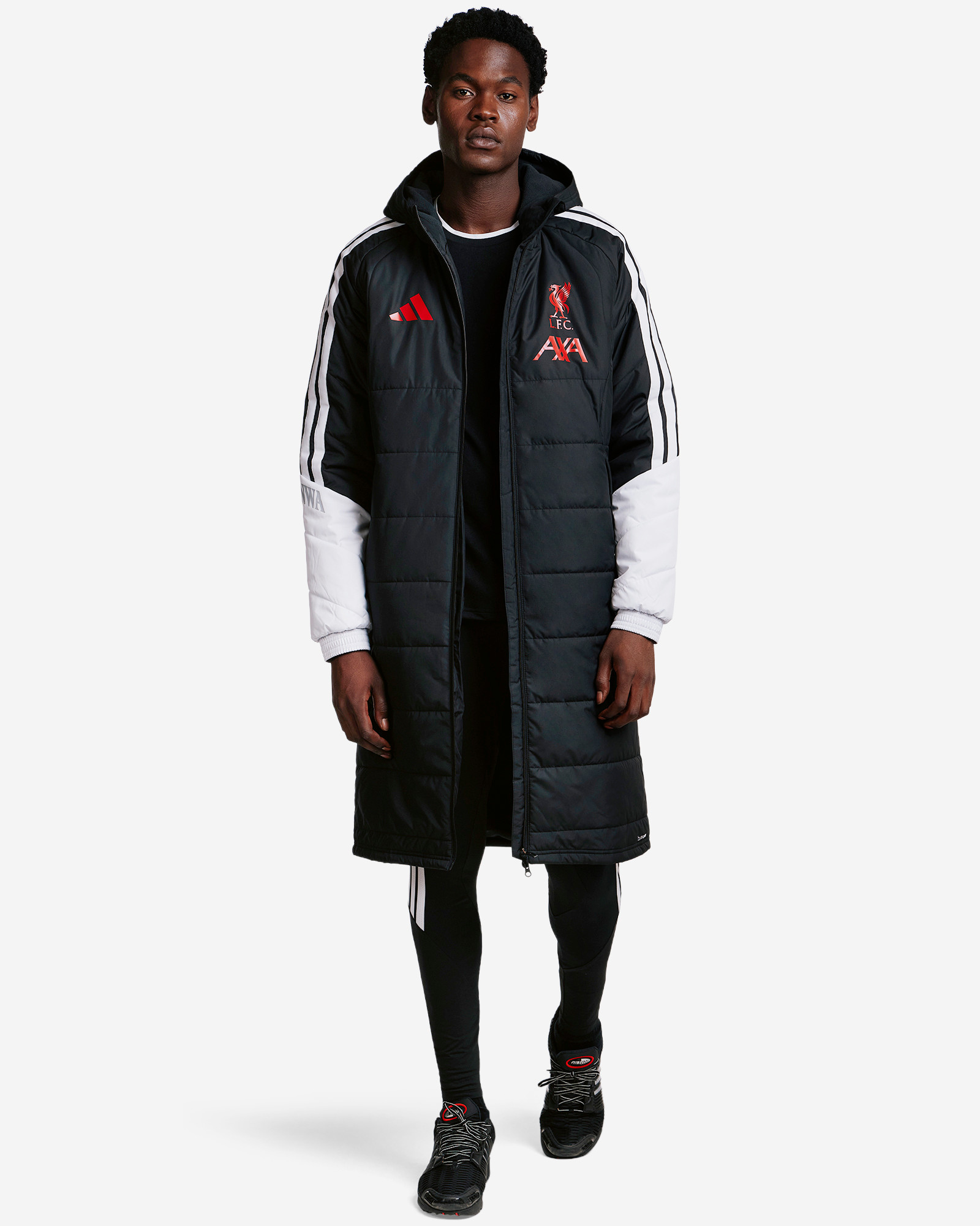 LFC adidas Mens 26/27 Tiro Pro-Long Coat Black - Image 1