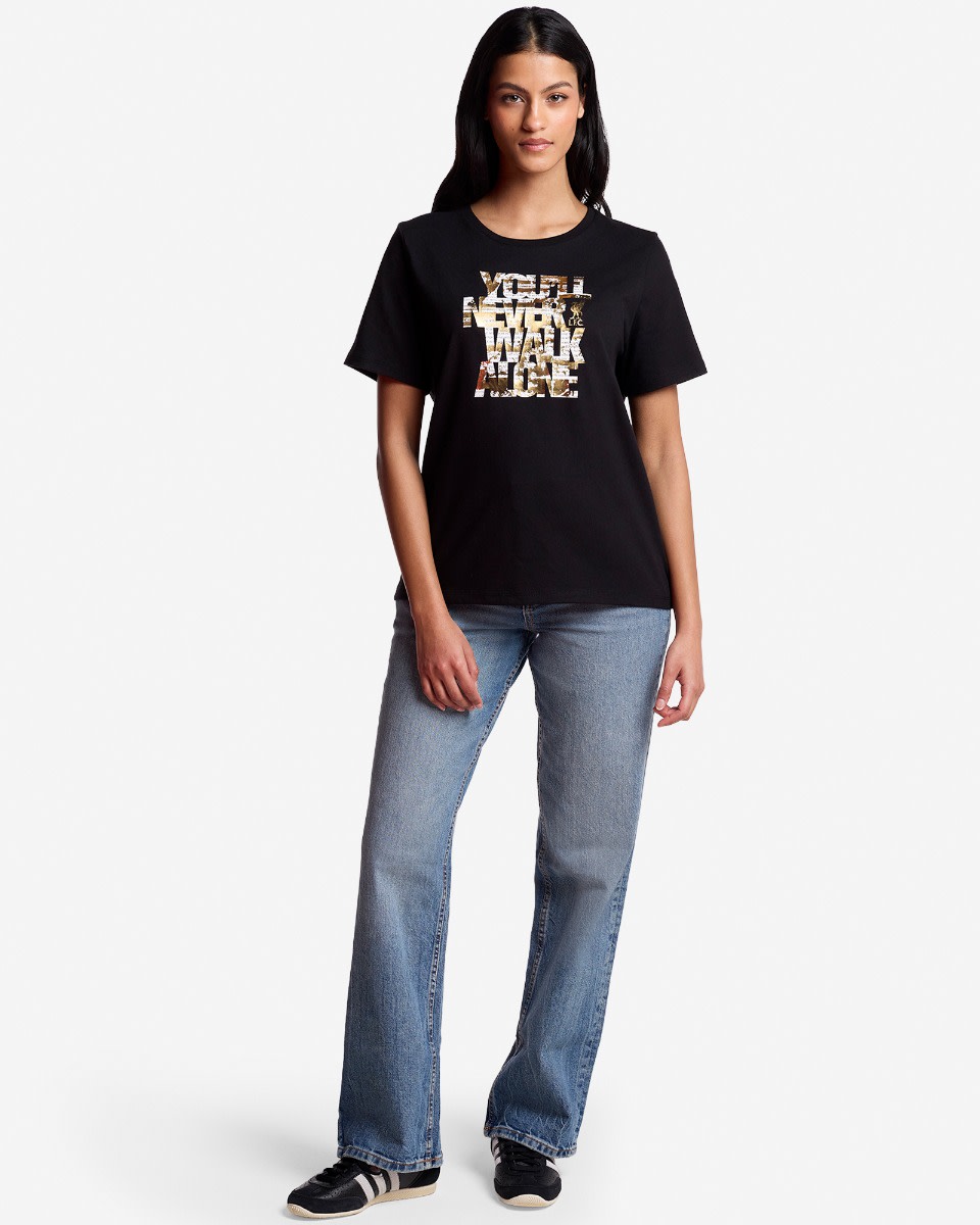 LFC Womens YNWA Foil Tee Black - Image 4