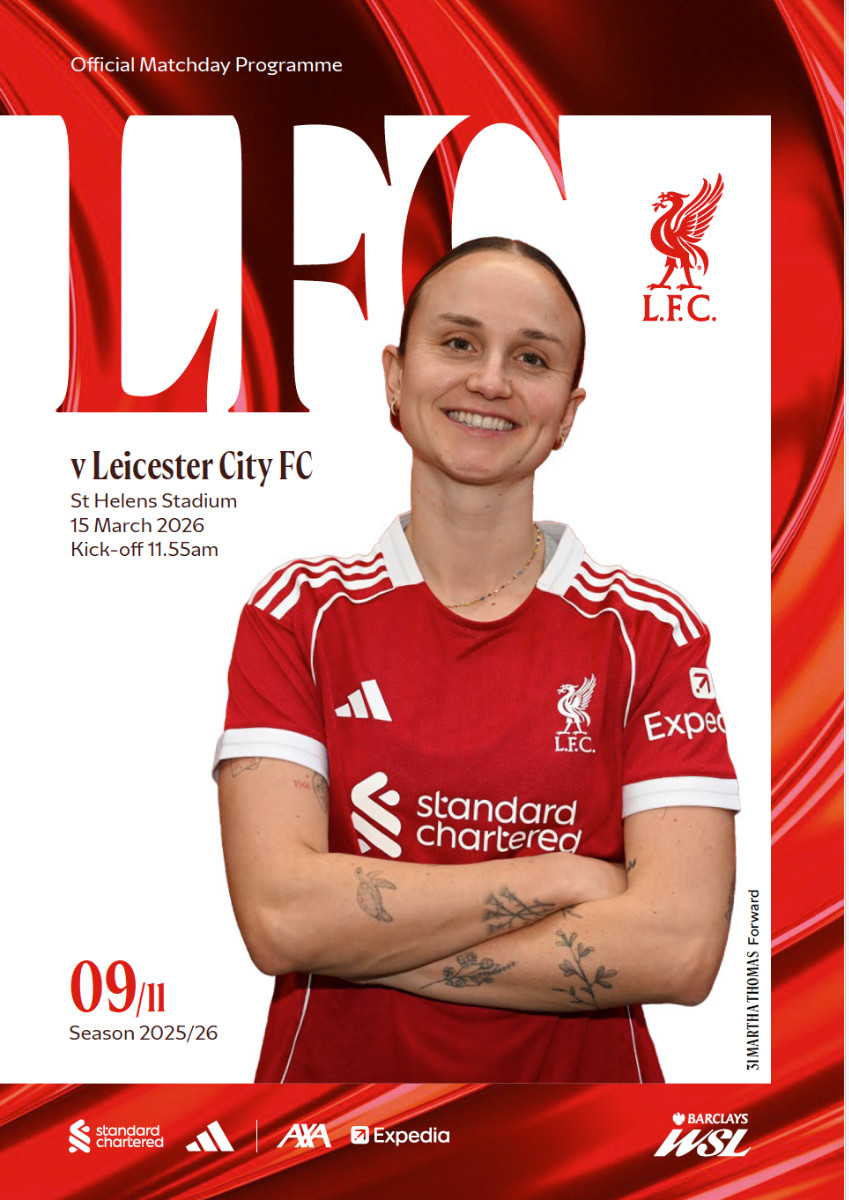 Programme de la journée LFC Women vs Leicester City Women - WSL - 15/03/2026 - Image 1