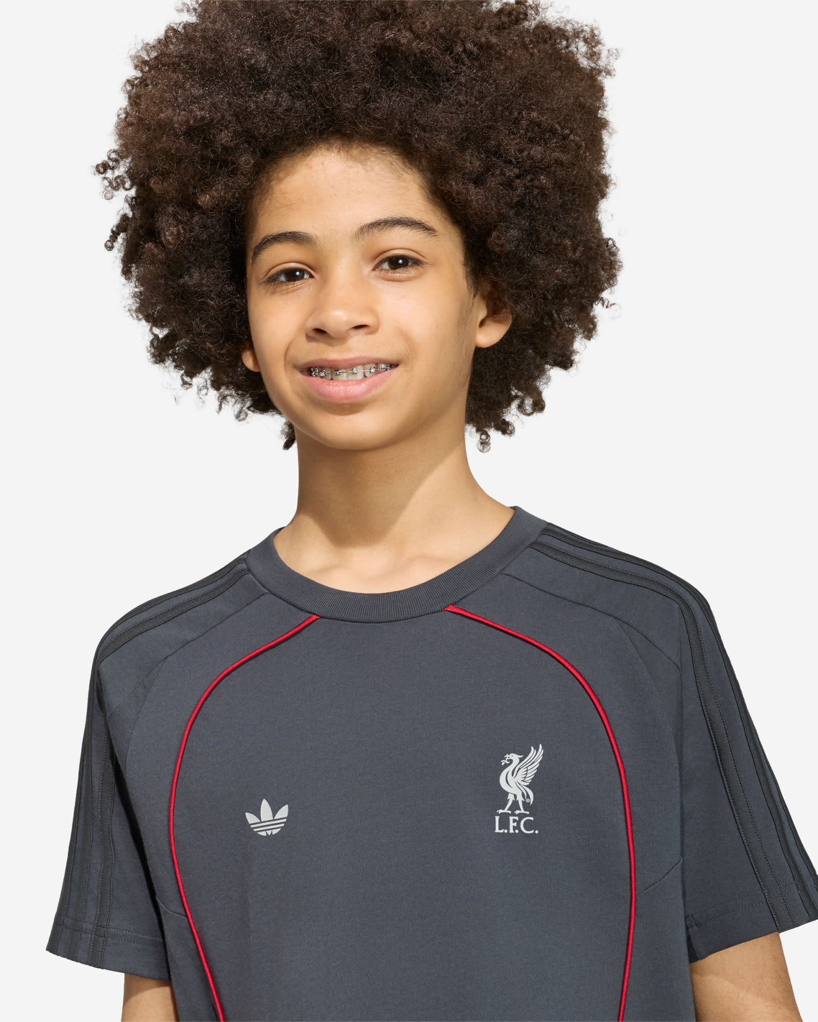 LFC adidas Youth Teamgeist 26 Tee Dark Grey - Image 4