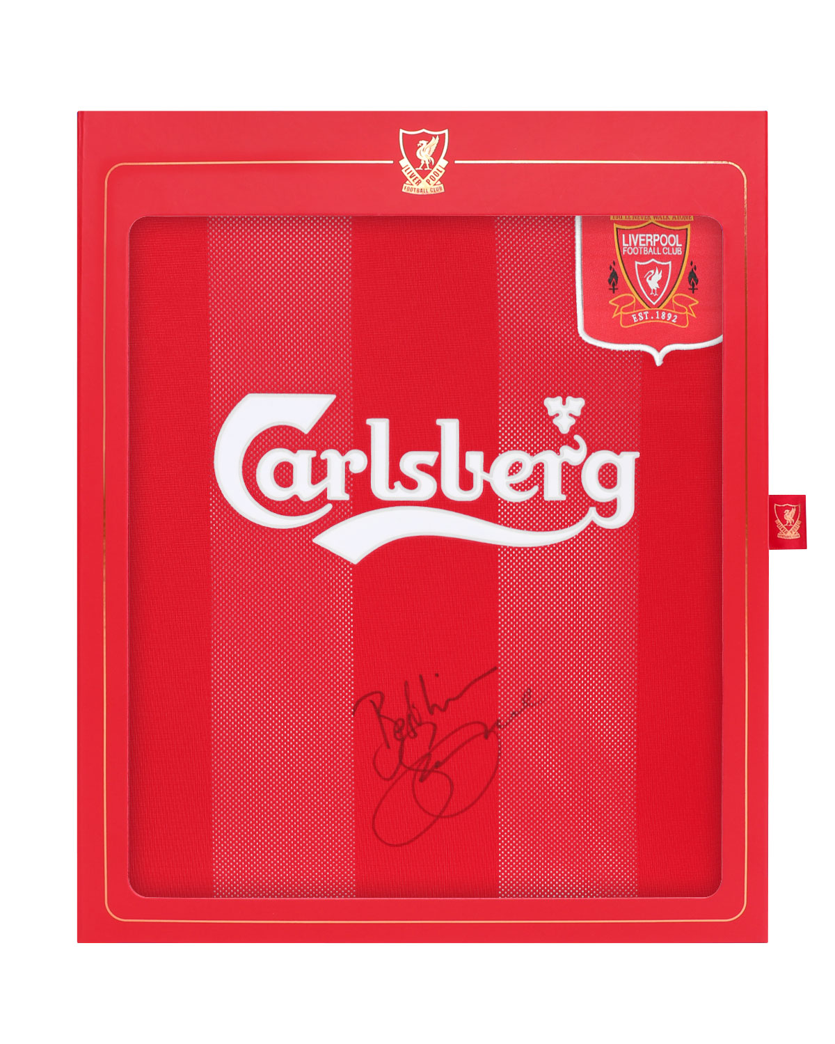 LFC Signed 95/96 Collymore Boxed Shirt - Image 1