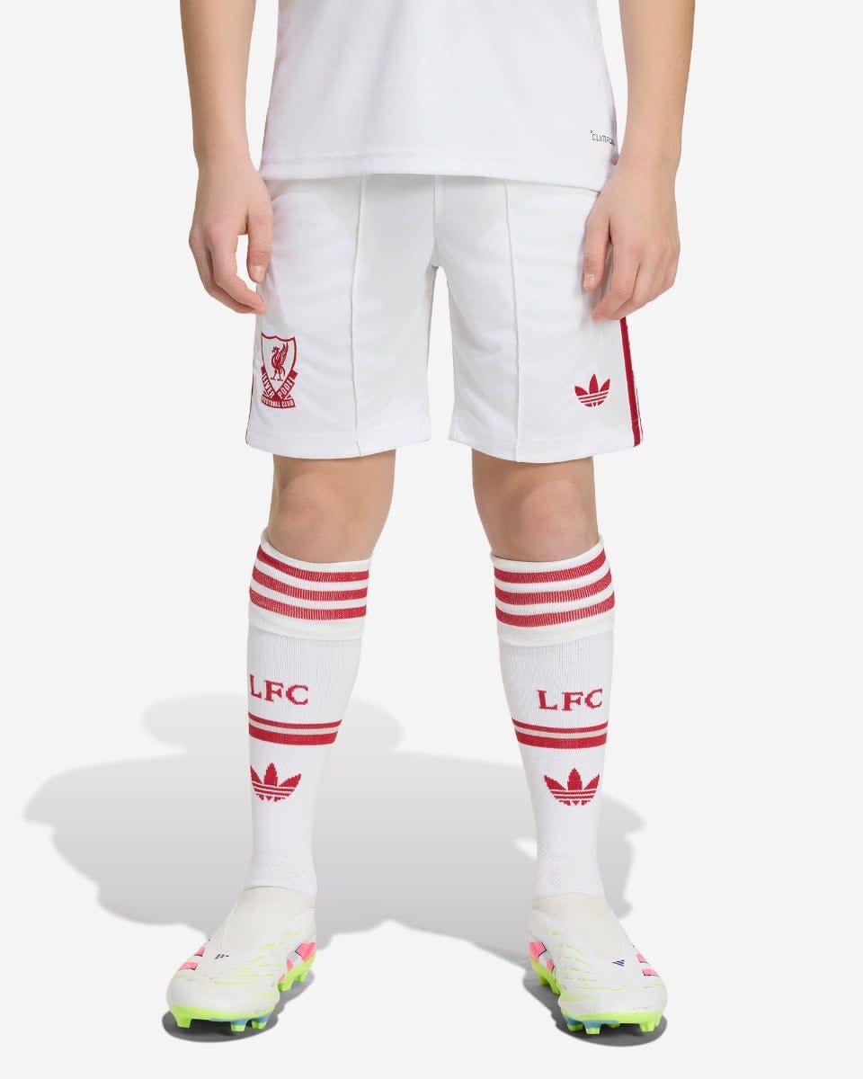 LFC adidas Youth 26/27 Away Shorts White - Image 1