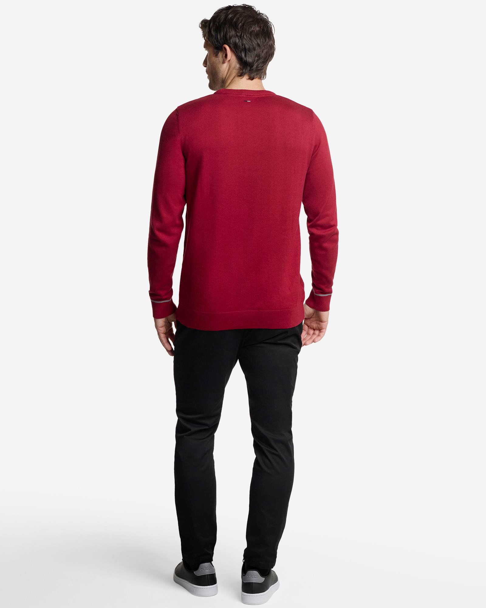 LFC Firma Mens Knit Crewneck Sweatshirt Red - Image 4