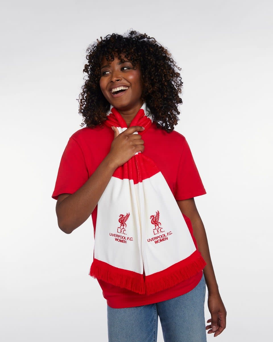 LFCW Red & White Bar Scarf - Image 2