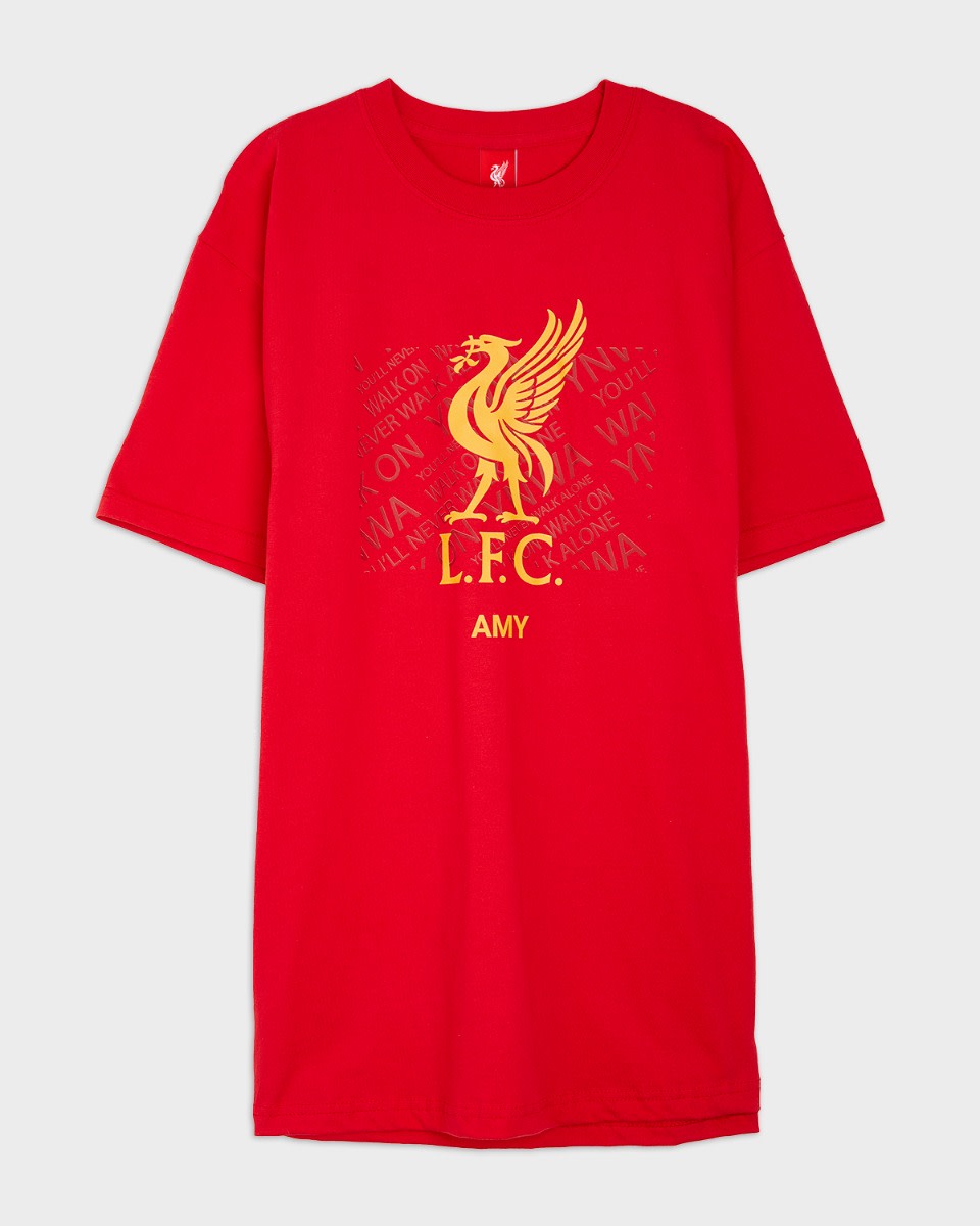 LFC Liverbird Personalised Red Tee - Image 2