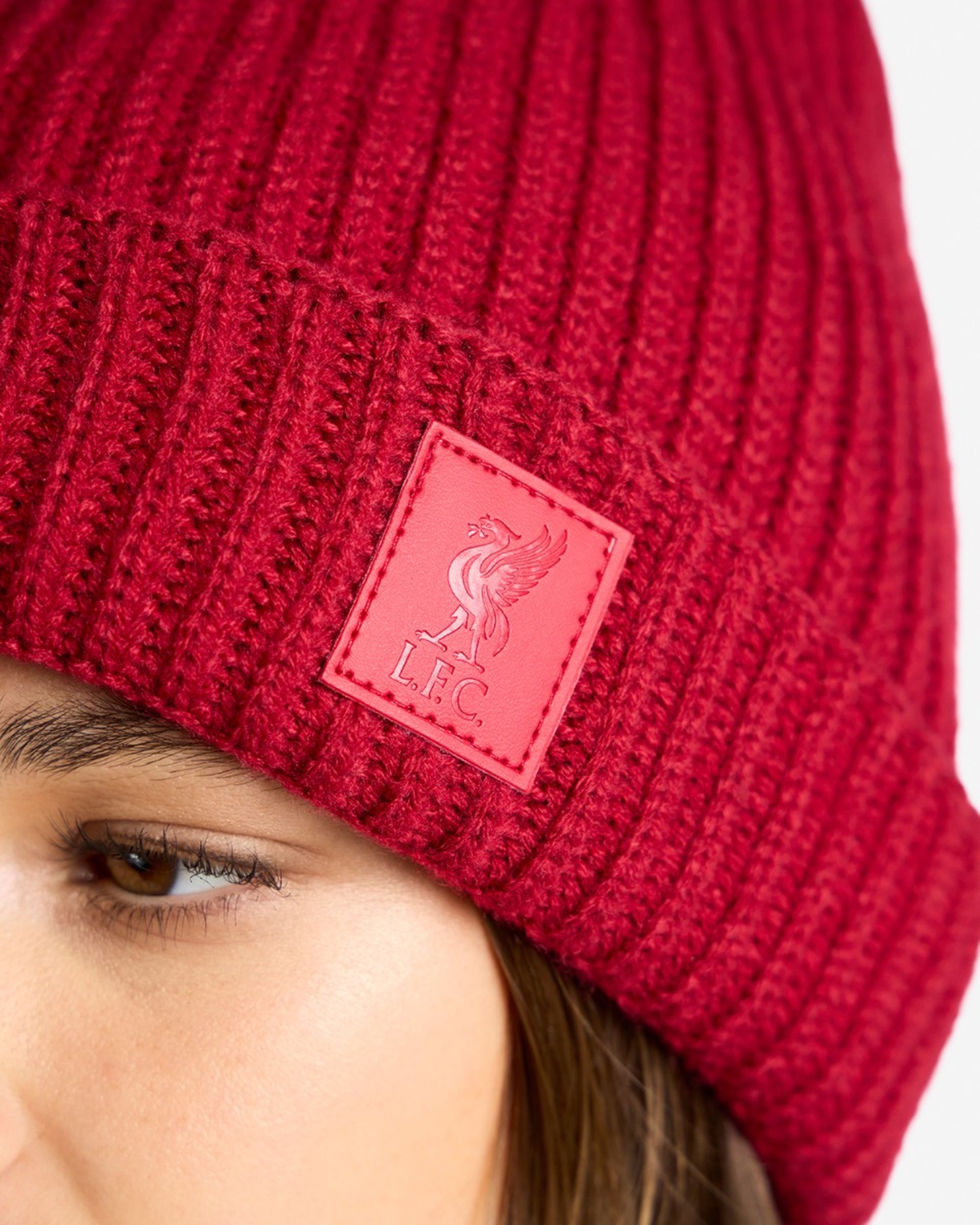 Gorro acanalado para mujer LFC, rojo - Image 2