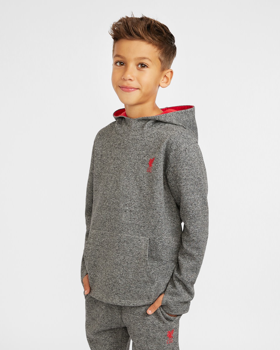 LFC Juniors Pocket Hoody Grey - Image 1