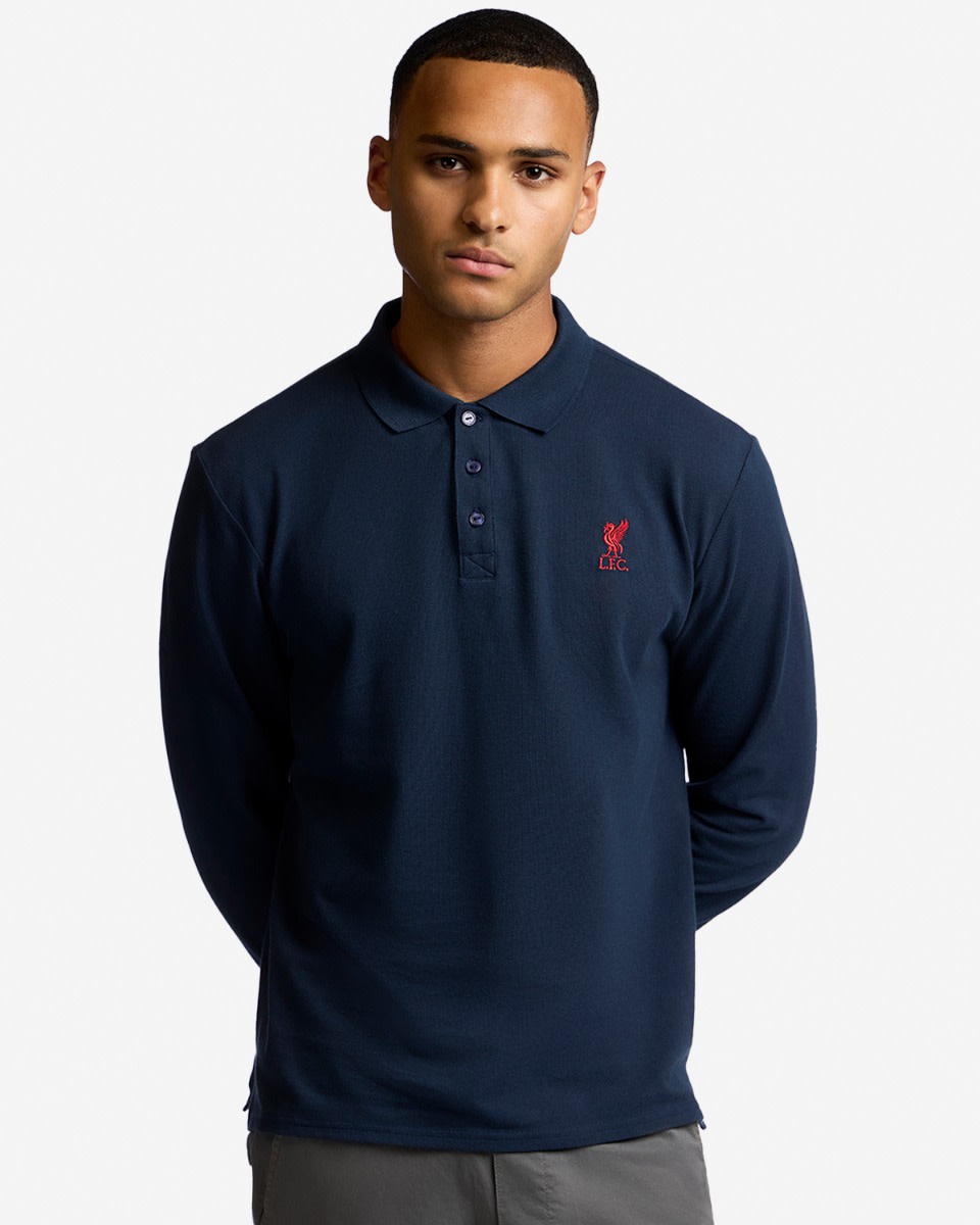 LFC Herre Langærmet Polo Navy - Image 1