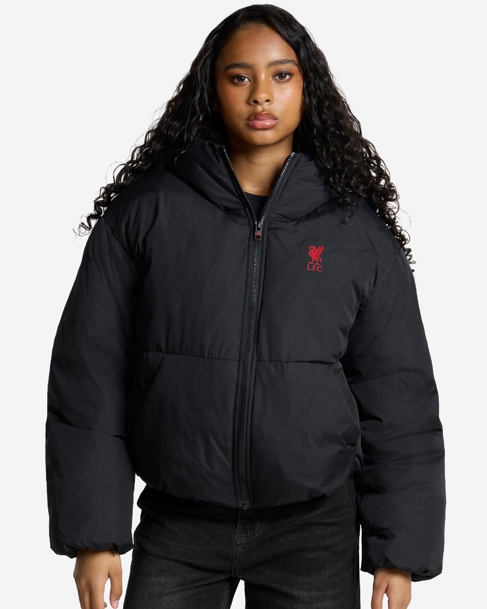 Veste LFC Puffa pour femmes, noire - Image 1