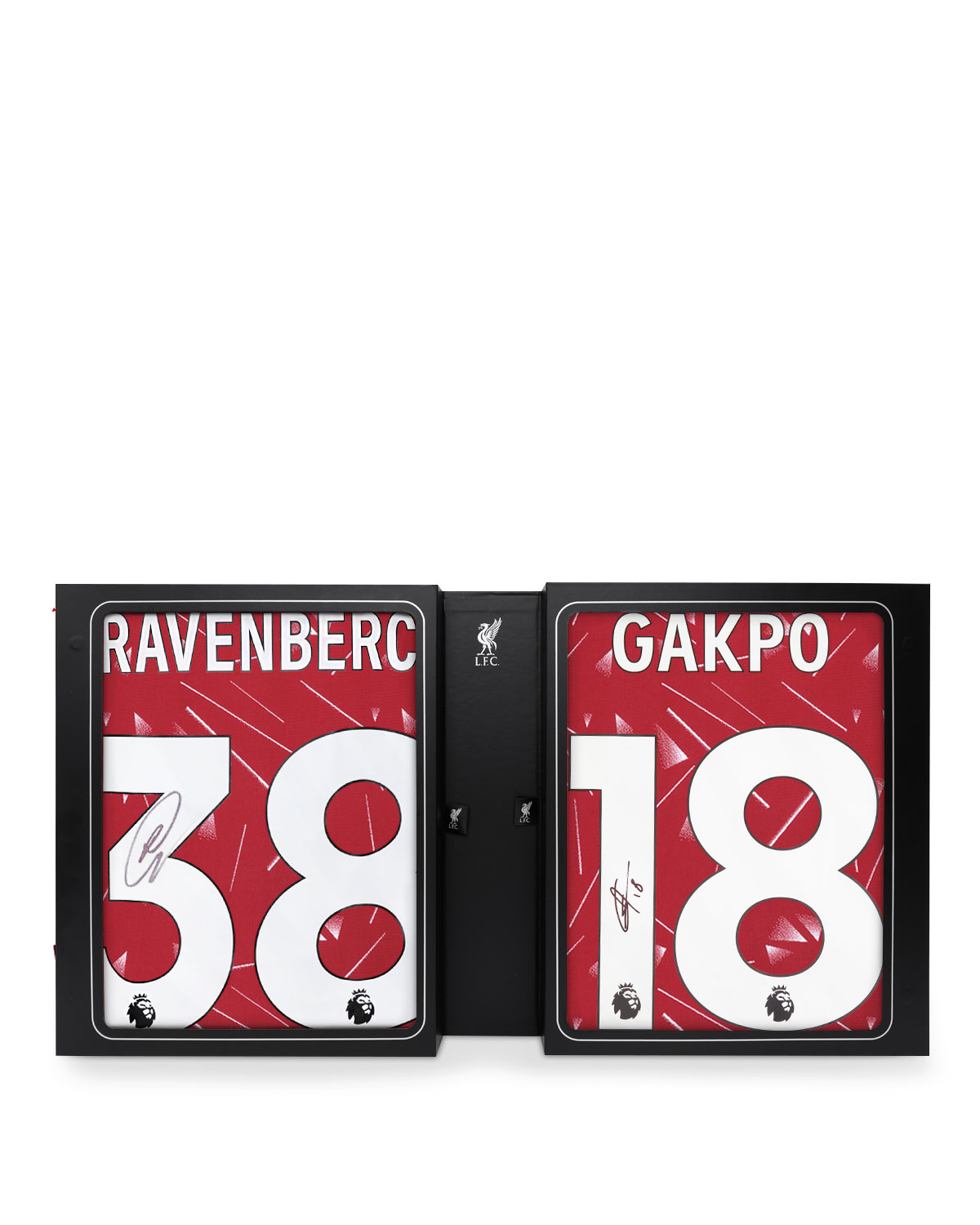 LFC Signed 26/27 Ngumoha & Gakpo Dual Boxed Shirts - Image 1