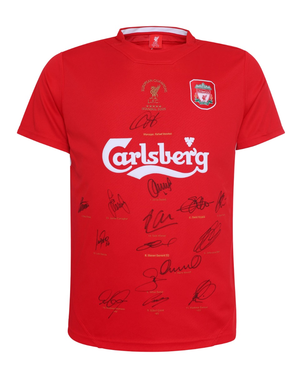 LFC Istanbul 2005 Commemorative Boxed Signed Squad Shirt