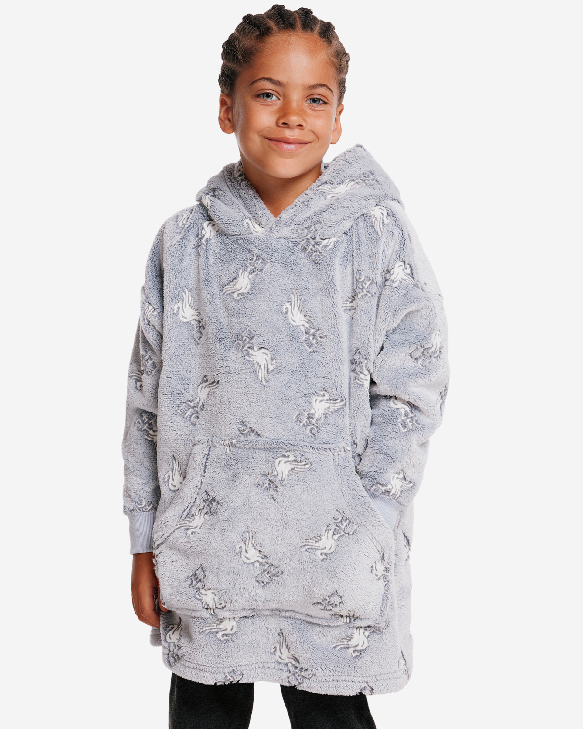 LFC Juniors Kapuzenpulli mit Glow In The Dark All-Over-Print, Grau - Image 1