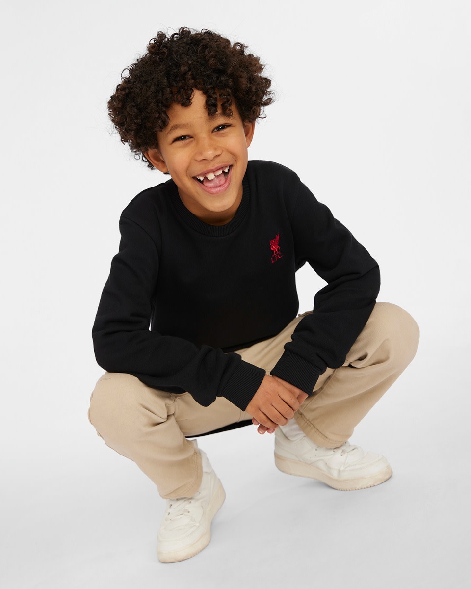 LFC Junior Rundhals-Sweatshirt Schwarz - Image 1