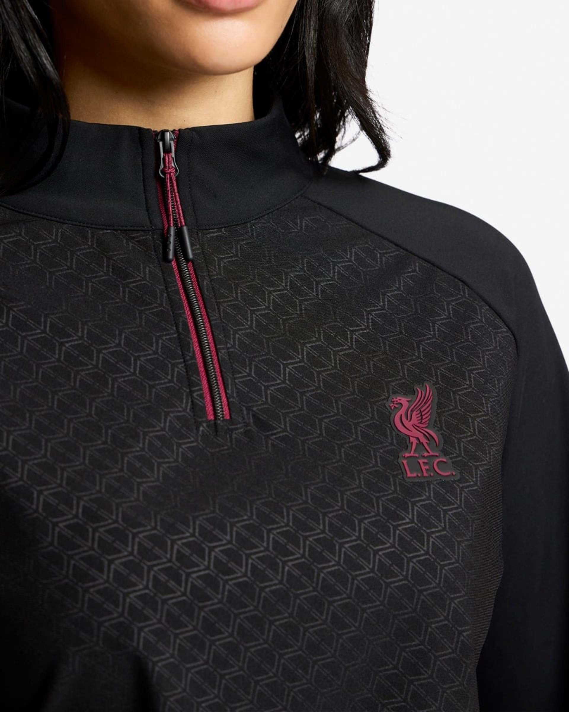 เสื้อแขนยาว รุ่น LFC รุ่น 1/4 ซิป สีดำ - Image 3