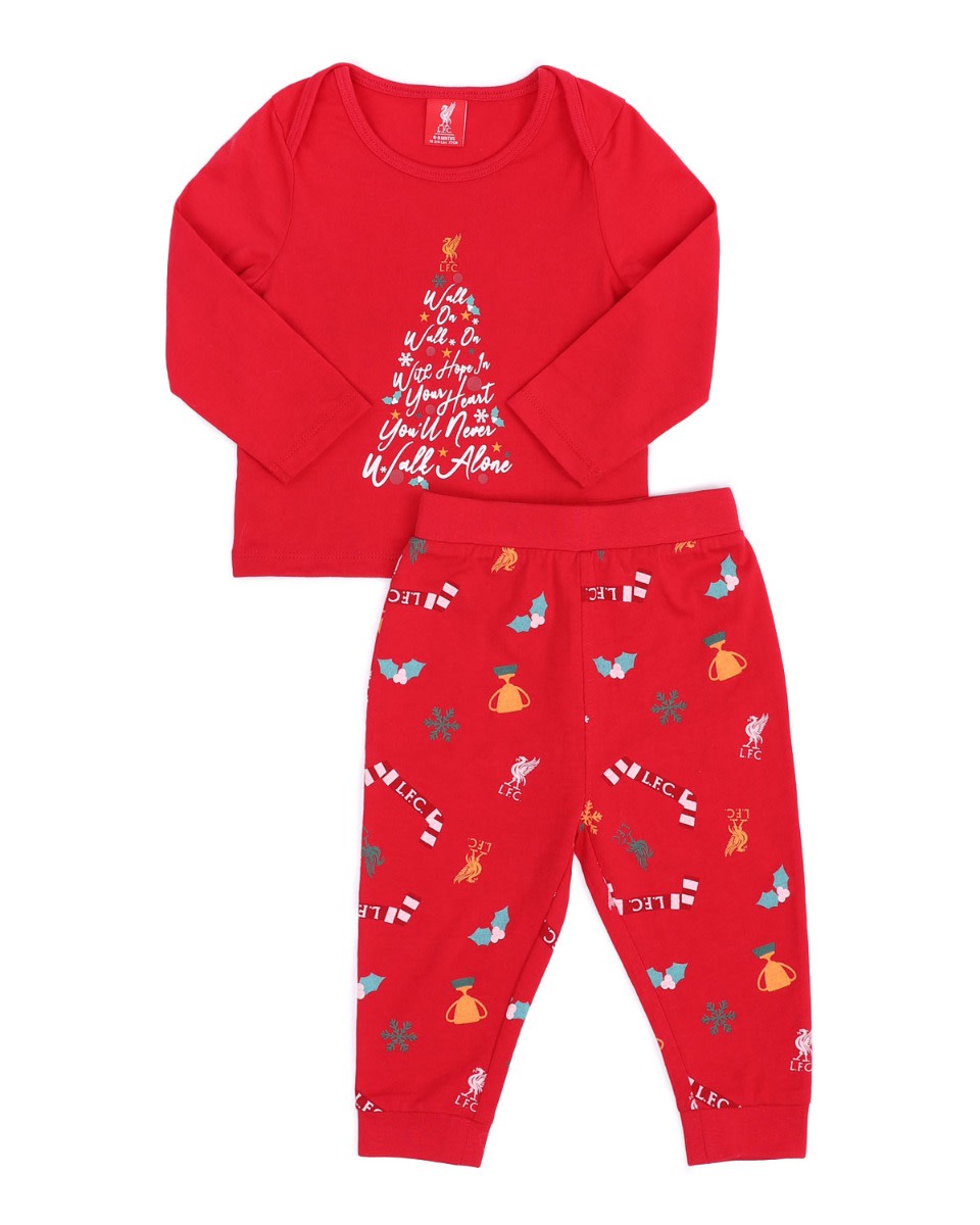 Pyjama de Noël LFC pour bébé rouge - Image 1