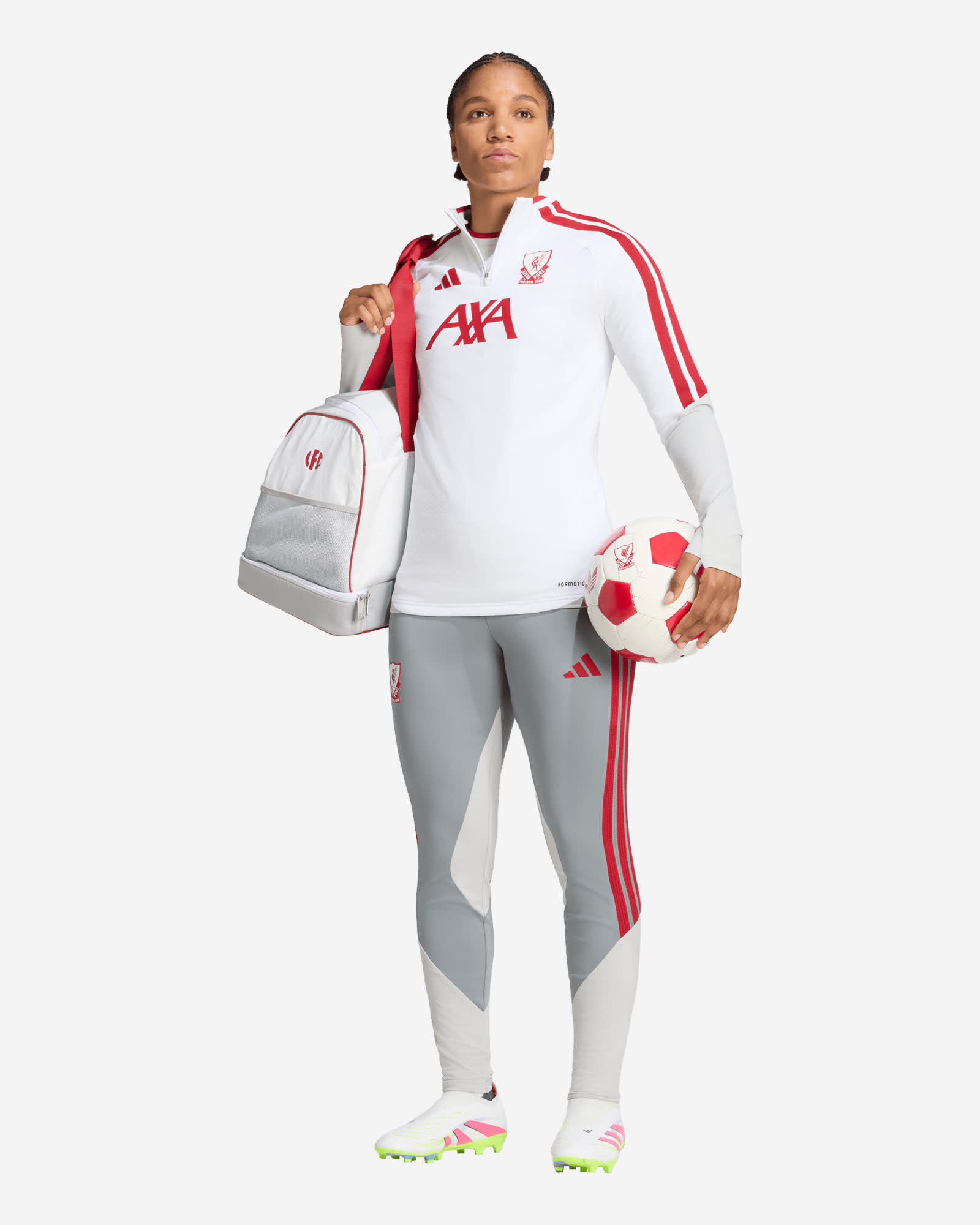LFC 阿迪达斯女式 26/27 正品欧洲 Tiro 训练裤灰色 - Image 3
