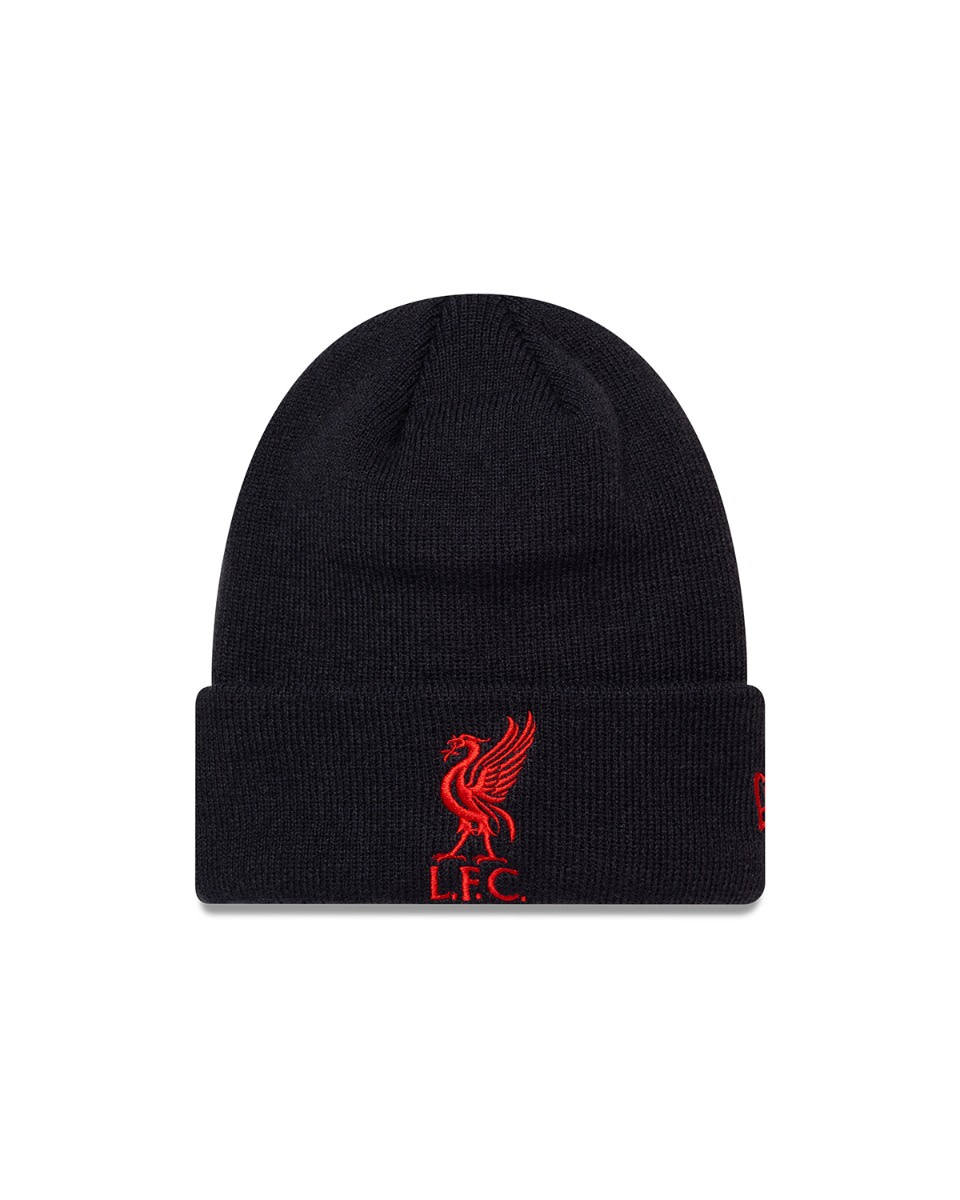 LFC New Era Kids Liverbird Cuff Knit BEANIE Black & Red - Image 1