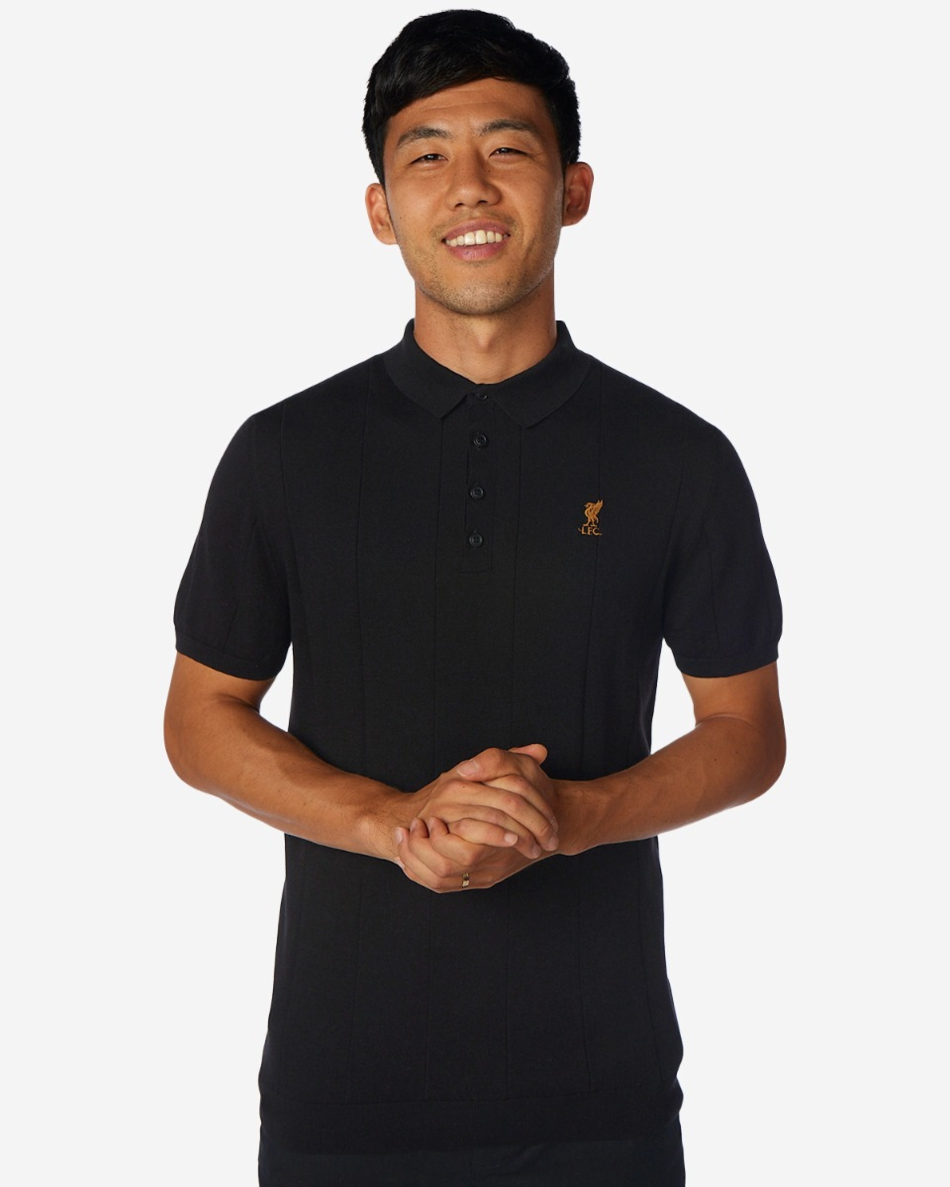เสื้อโปโลแขนสั้นผู้ชาย LFC สีดำ - Image 1