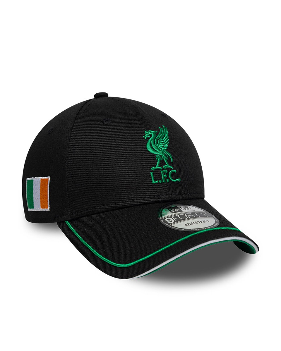 LFC New Era Adults 9FORTY Irland Kasket Sort - Image 1