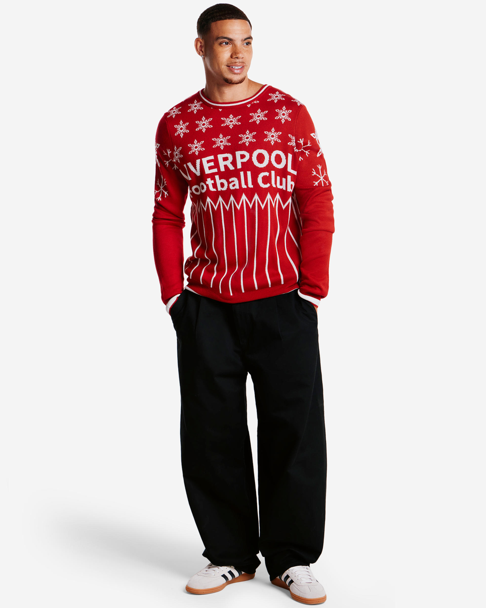 Jersey navideño retro LFC para adulto, rojo - Image 3