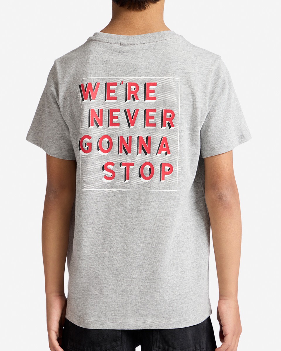 LFC Juniors Never Gonna Stop Tee Grey Marl - Image 2
