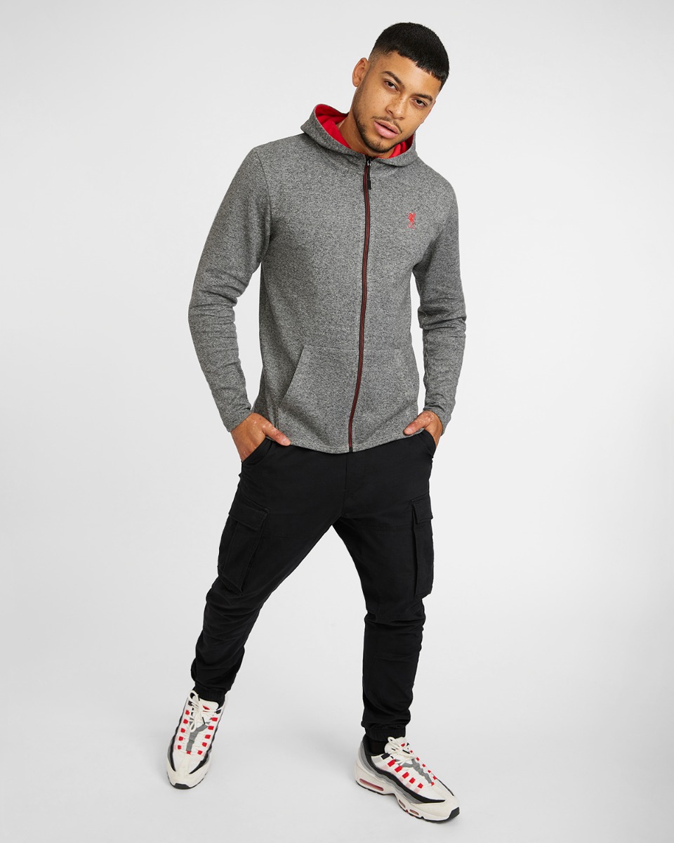 LFC Mens Panelled Track Top Grey - Image 4
