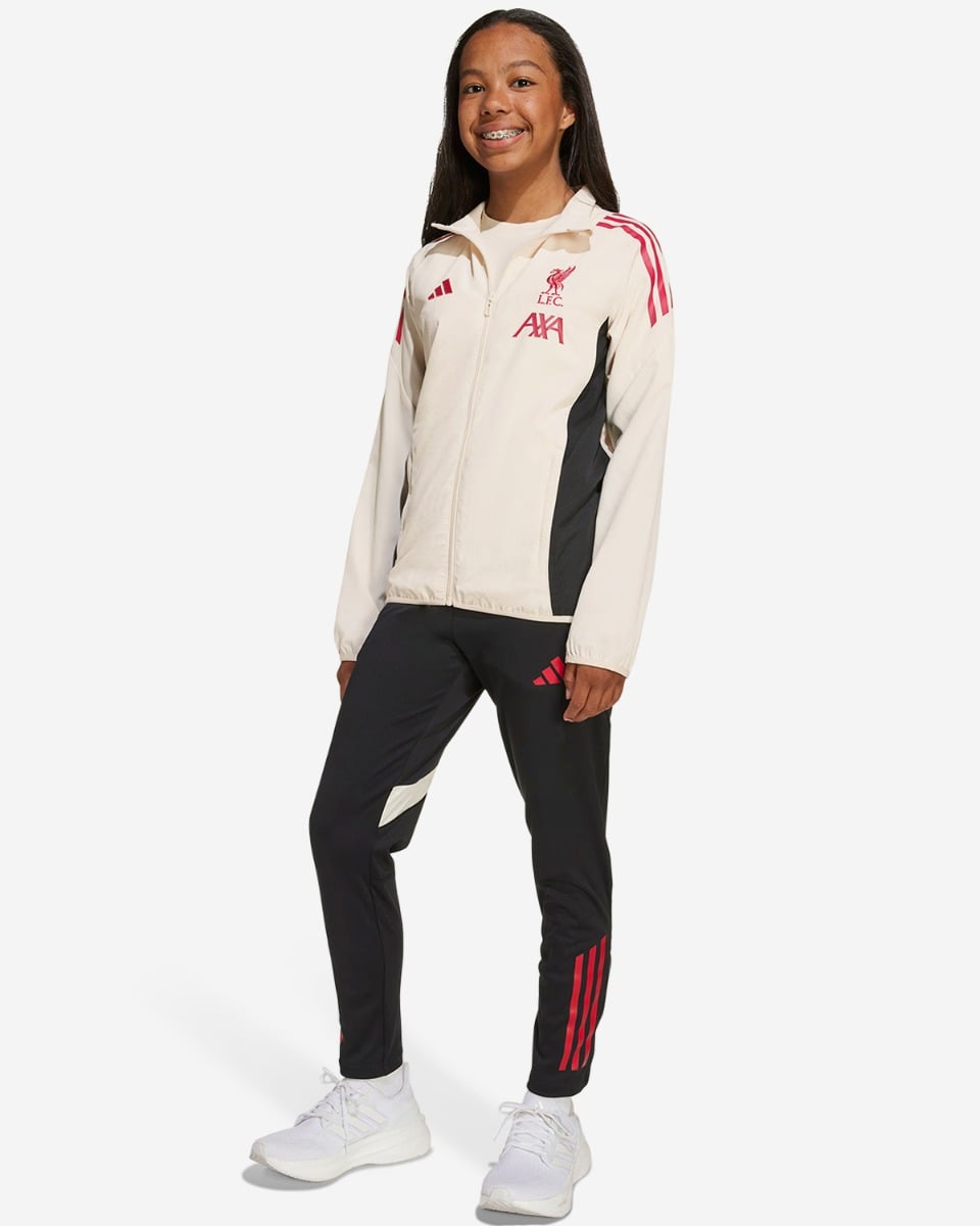 LFC adidas Youth 25/26 Domestic Training Jacket White - Image 4