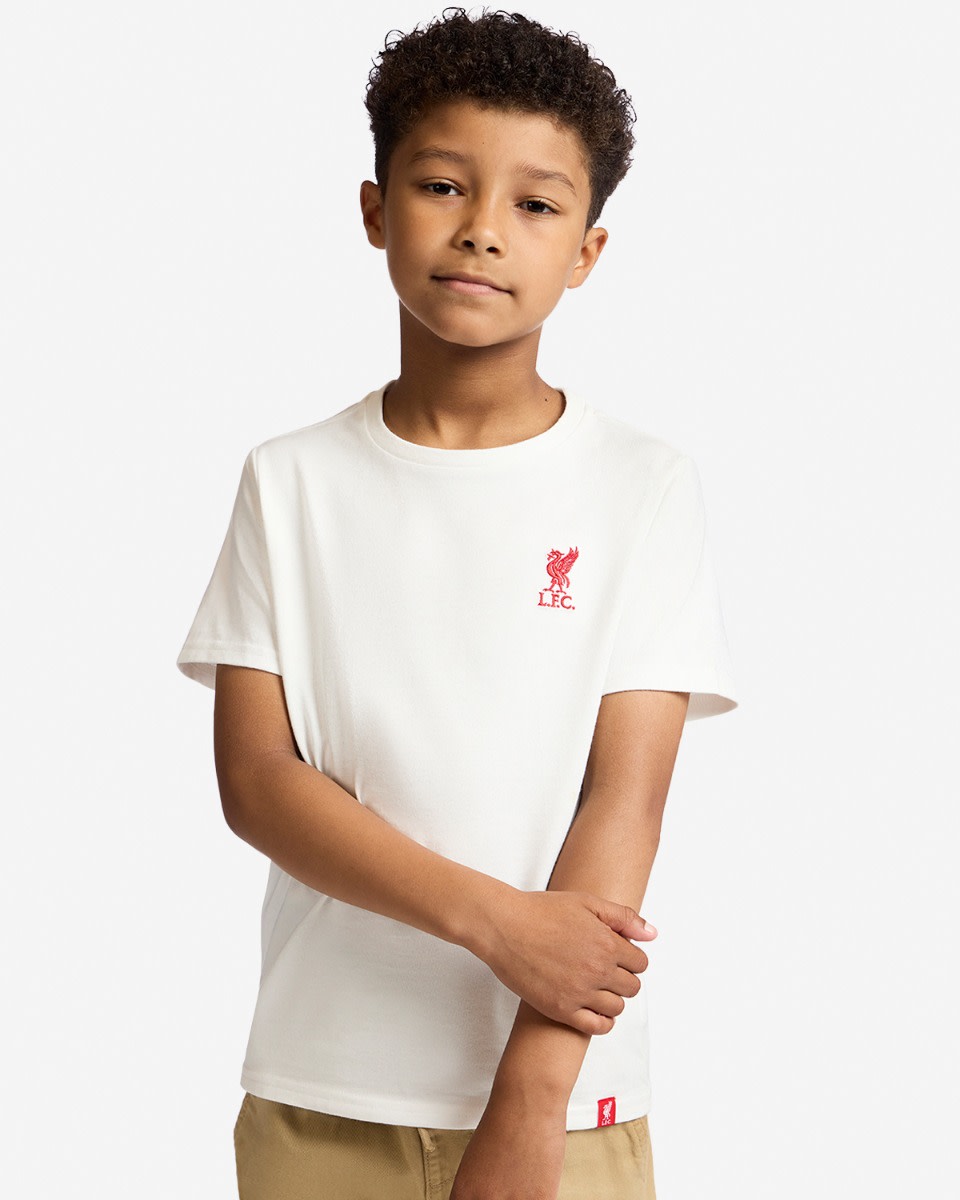 Camiseta con el emblema de Liverbird de LFC para bebés, blanca - Image 1