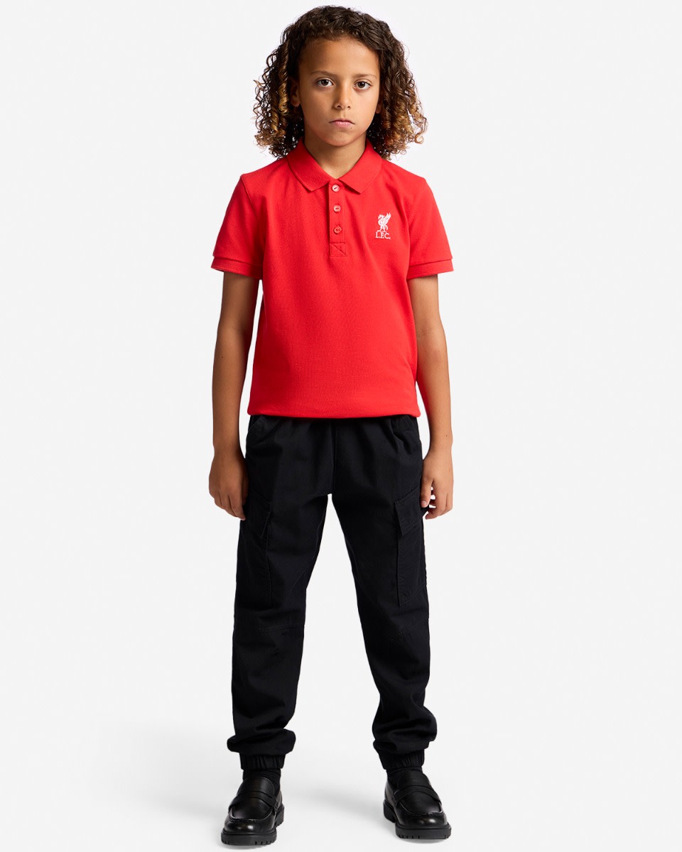 LFC Juniors Short Sleeve Polo Red - Image 3