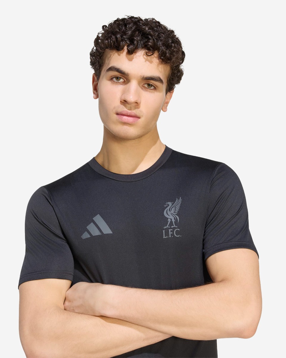LFC adidas Mens 26/27 DNA Poly Tee Black - Image 4