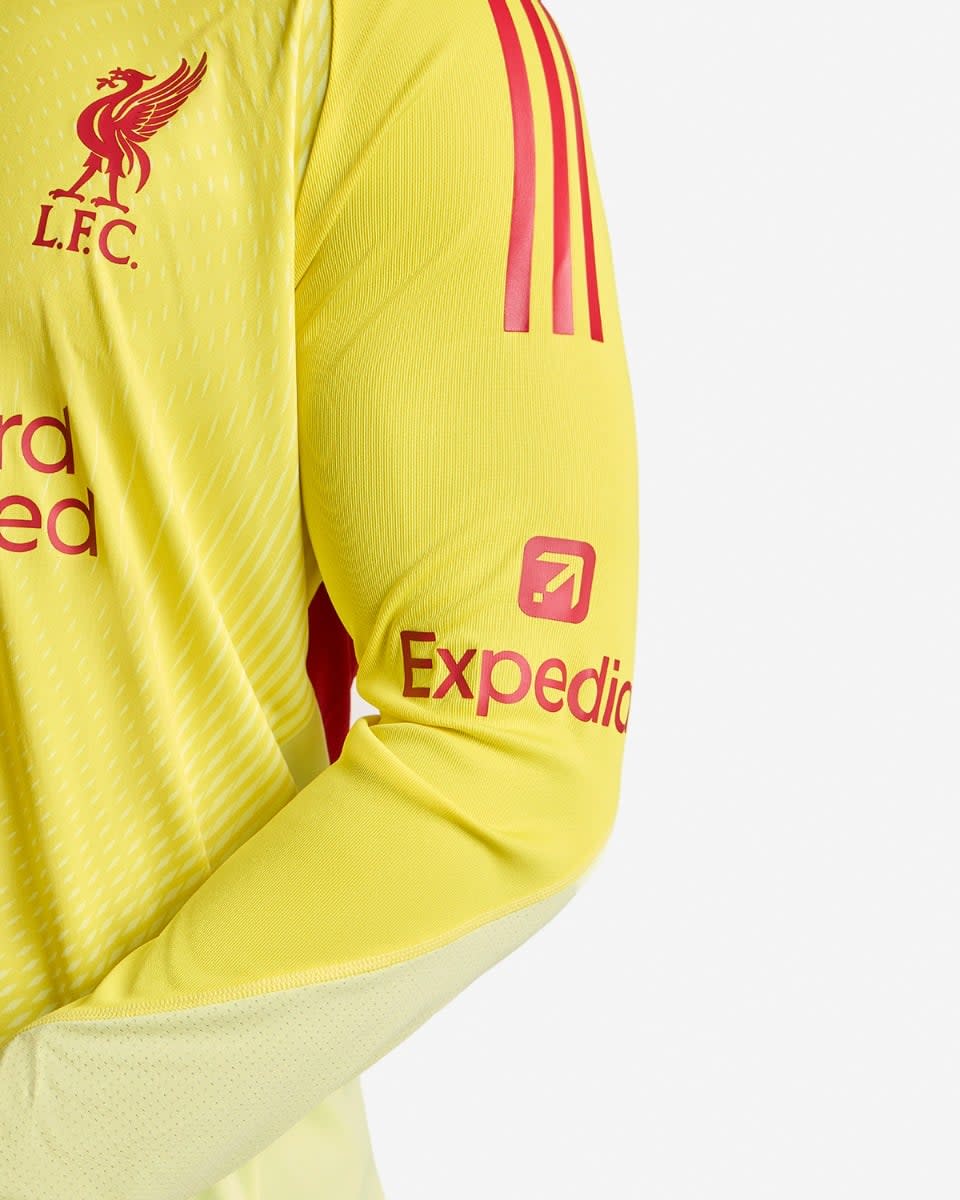 LFC adidas Mens 25/26 Long Sleeve Goalkeeper Jersey Yellow - Image 4